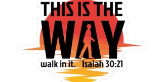 This Is The Way Kiss-Cut Sticker — Mandalorian × Isaiah 30:21