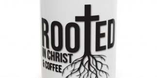 Rooted in Christ & Coffee Ceramic Mug, (11oz, 15oz)