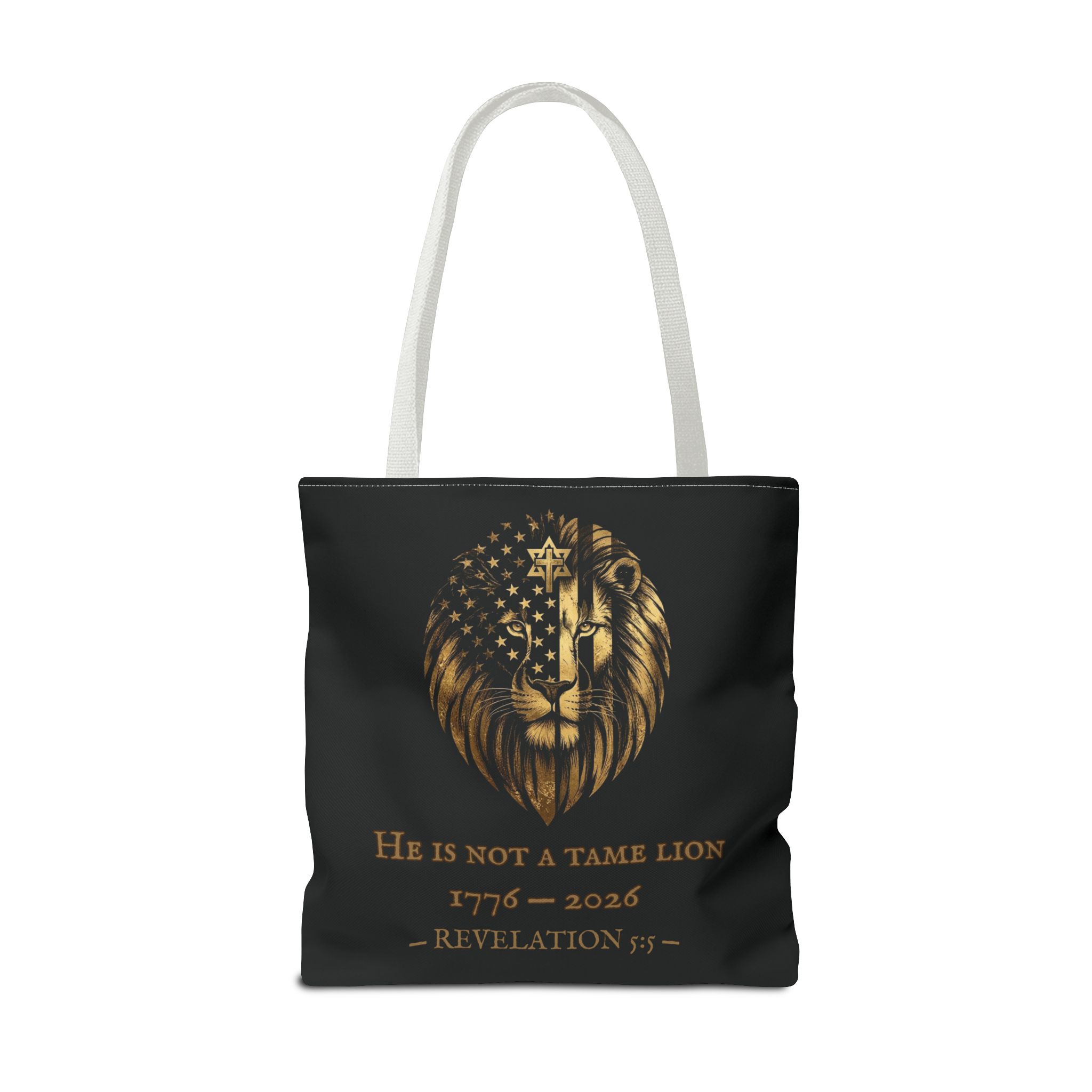 He Is Not A Tame Lion Tote — Narnia × America 250 × Revelation 5:5 34 He Is Not A Tame Lion Tote — Narnia × America 250 × Revelation 5:5 - Image 34