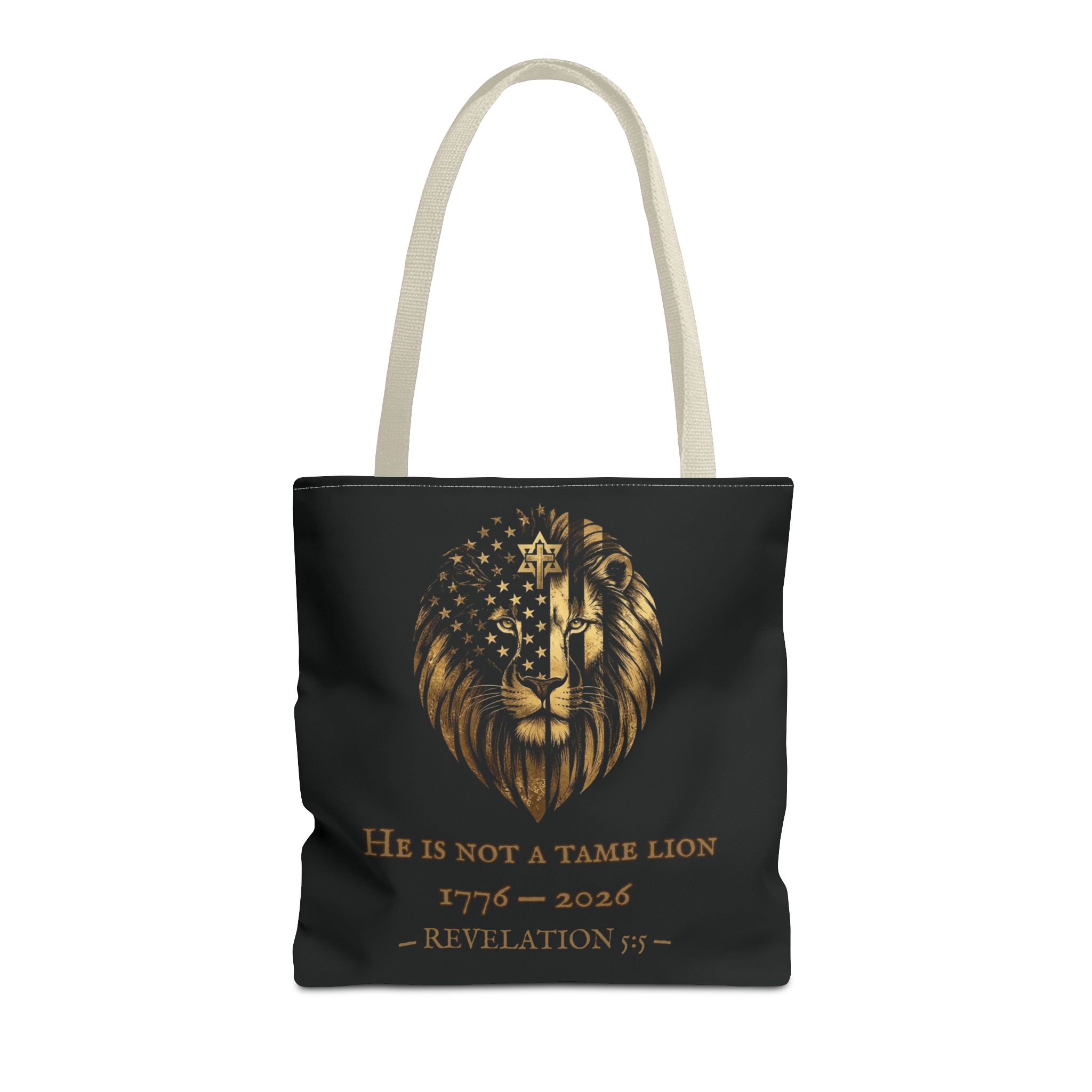 He Is Not A Tame Lion Tote — Narnia × America 250 × Revelation 5:5 41 He Is Not A Tame Lion Tote — Narnia × America 250 × Revelation 5:5 - Image 41