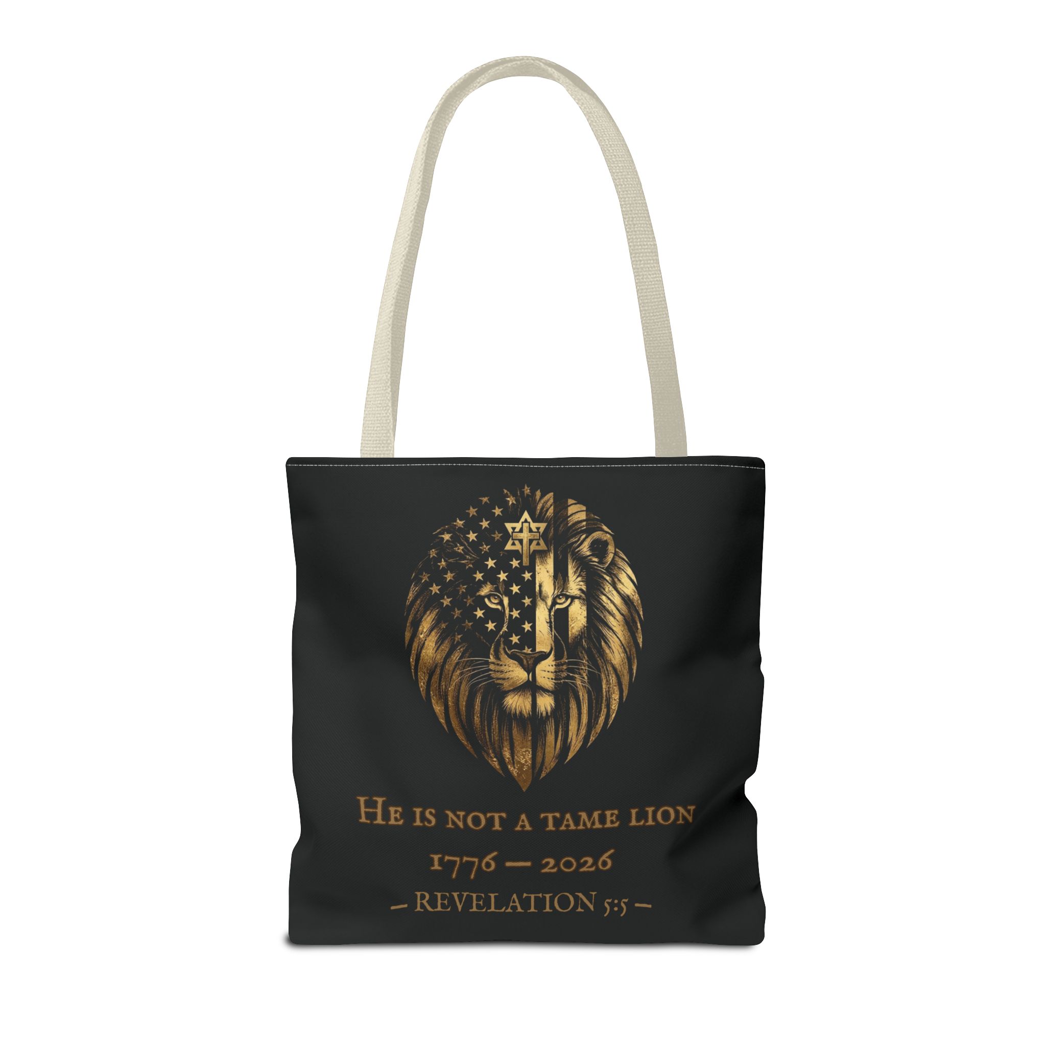 He Is Not A Tame Lion Tote — Narnia × America 250 × Revelation 5:5 42 He Is Not A Tame Lion Tote — Narnia × America 250 × Revelation 5:5 - Image 42
