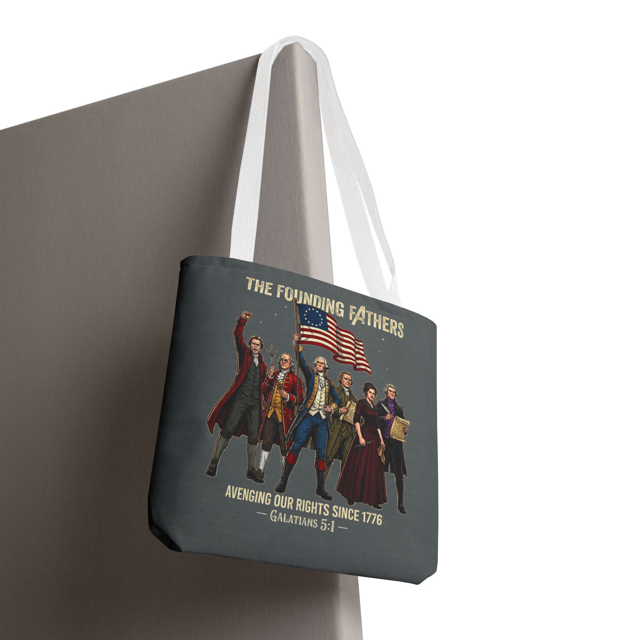 The Founding Fathers Tote Bag — Avengers × America 250 × Galatians 5:1 63 The Founding Fathers Tote Bag — Avengers × America 250 × Galatians 5:1 - Image 63
