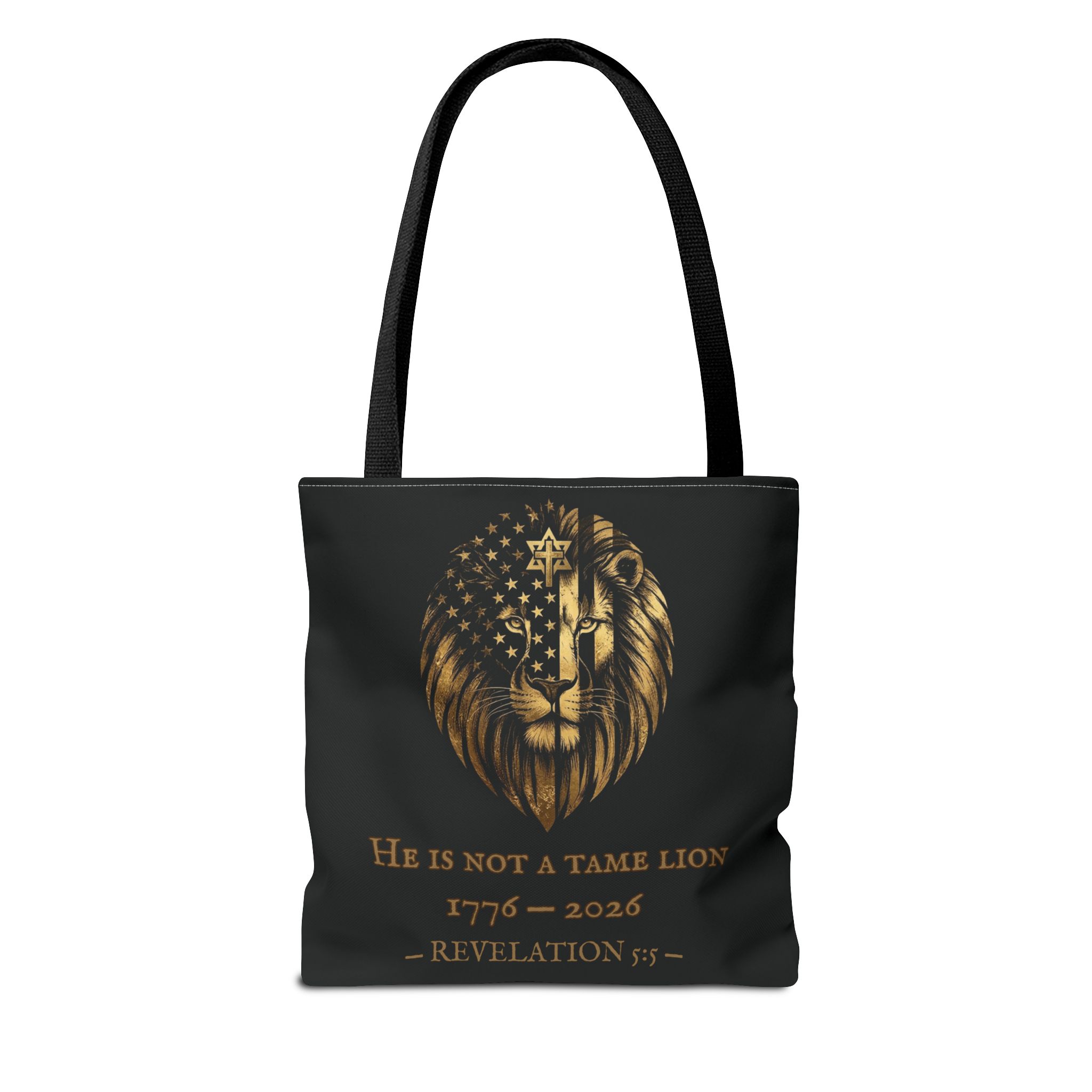He Is Not A Tame Lion Tote — Narnia × America 250 × Revelation 5:5 2 He Is Not A Tame Lion Tote — Narnia × America 250 × Revelation 5:5 - Image 2