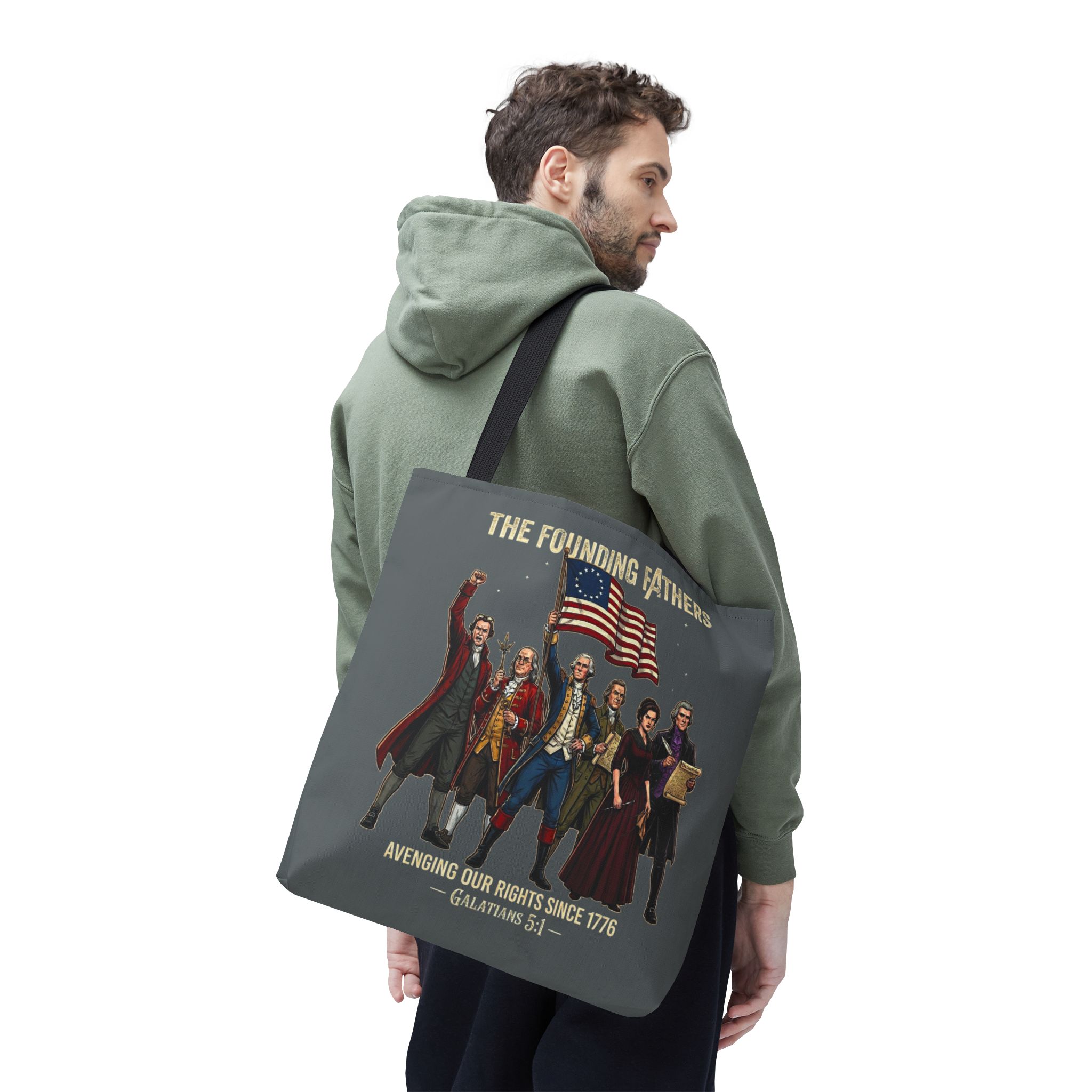 The Founding Fathers Tote Bag — Avengers × America 250 × Galatians 5:1 19 The Founding Fathers Tote Bag — Avengers × America 250 × Galatians 5:1 - Image 19