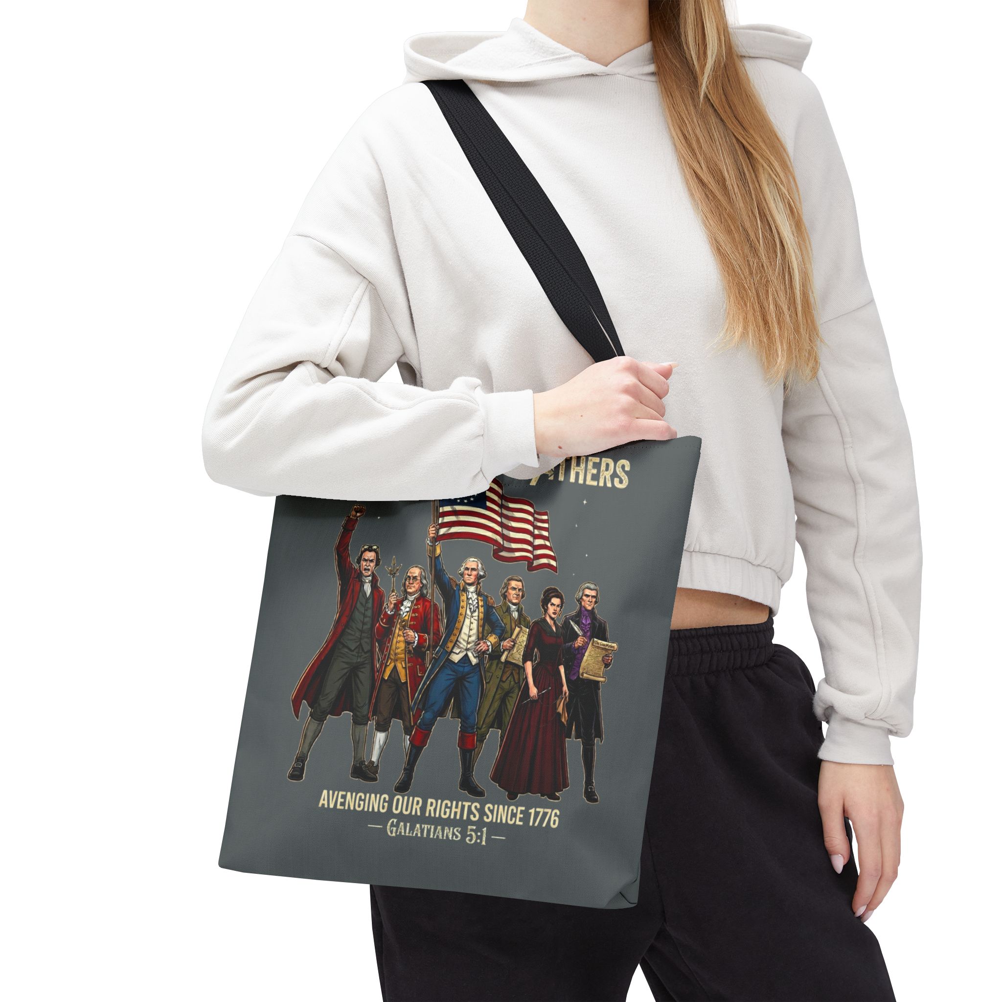 The Founding Fathers Tote Bag — Avengers × America 250 × Galatians 5:1 13 The Founding Fathers Tote Bag — Avengers × America 250 × Galatians 5:1 - Image 13