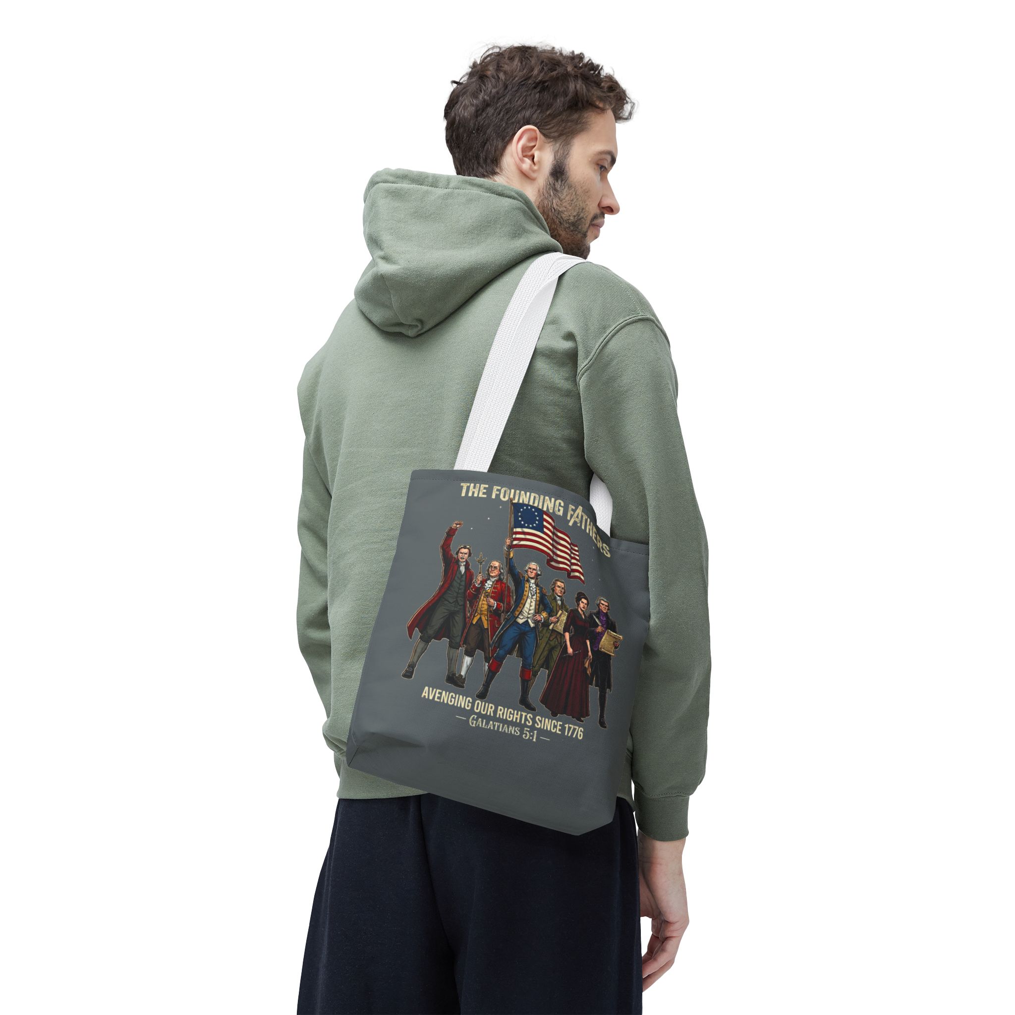 The Founding Fathers Tote Bag — Avengers × America 250 × Galatians 5:1 47 The Founding Fathers Tote Bag — Avengers × America 250 × Galatians 5:1 - Image 47