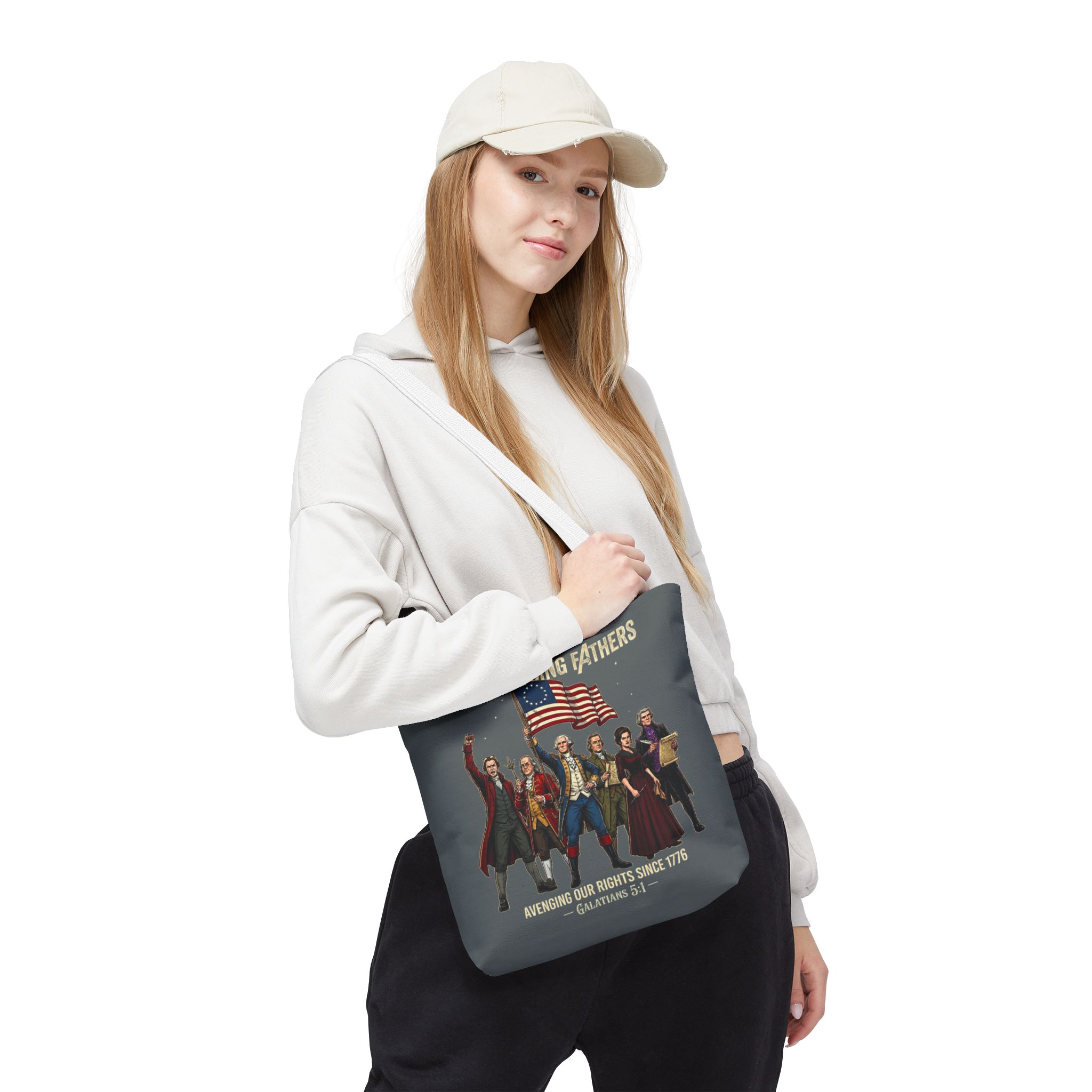 The Founding Fathers Tote Bag — Avengers × America 250 × Galatians 5:1 46 The Founding Fathers Tote Bag — Avengers × America 250 × Galatians 5:1 - Image 46