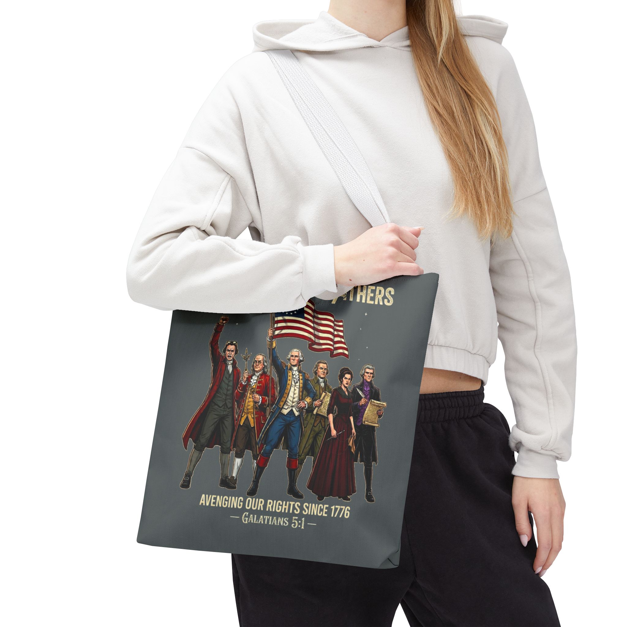 The Founding Fathers Tote Bag — Avengers × America 250 × Galatians 5:1 55 The Founding Fathers Tote Bag — Avengers × America 250 × Galatians 5:1 - Image 55