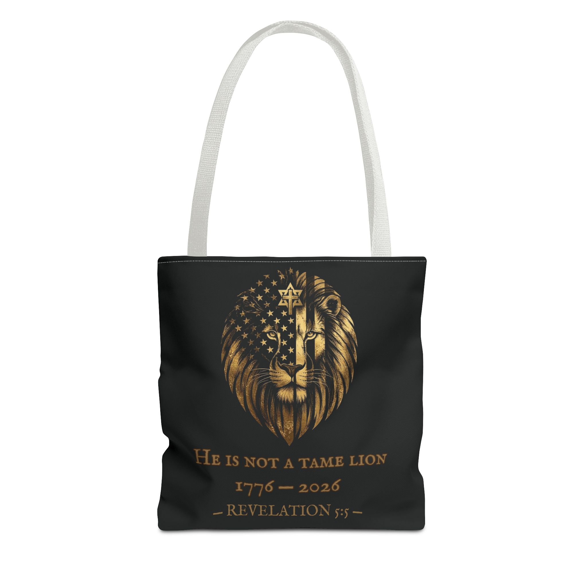 He Is Not A Tame Lion Tote — Narnia × America 250 × Revelation 5:5 25 He Is Not A Tame Lion Tote — Narnia × America 250 × Revelation 5:5 - Image 25