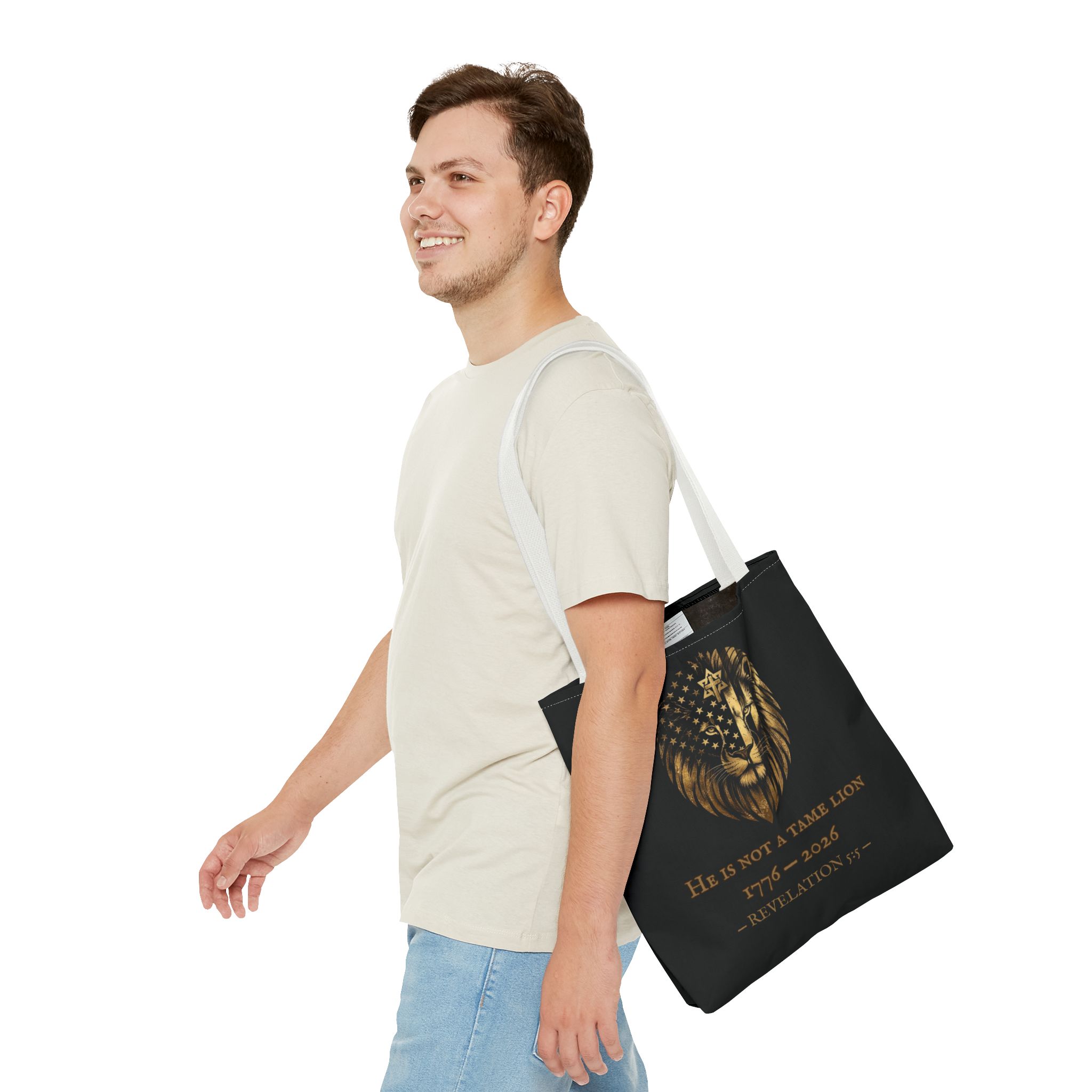 He Is Not A Tame Lion Tote — Narnia × America 250 × Revelation 5:5 31 He Is Not A Tame Lion Tote — Narnia × America 250 × Revelation 5:5 - Image 31