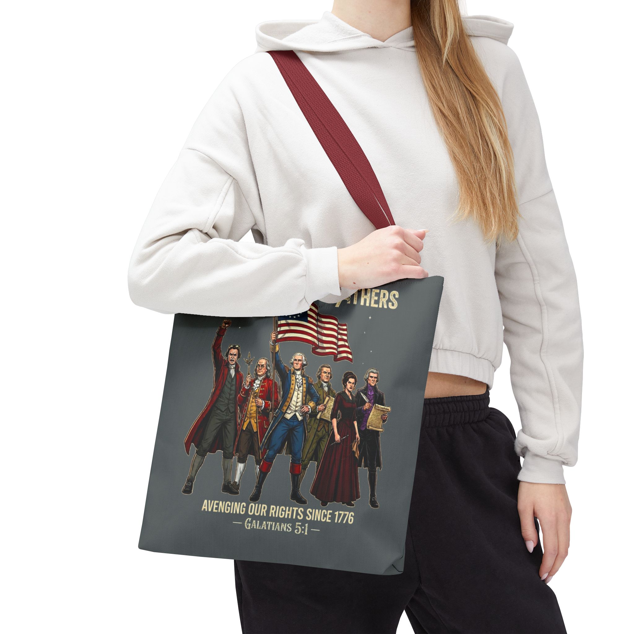 The Founding Fathers Tote Bag — Avengers × America 250 × Galatians 5:1 34 The Founding Fathers Tote Bag — Avengers × America 250 × Galatians 5:1 - Image 34