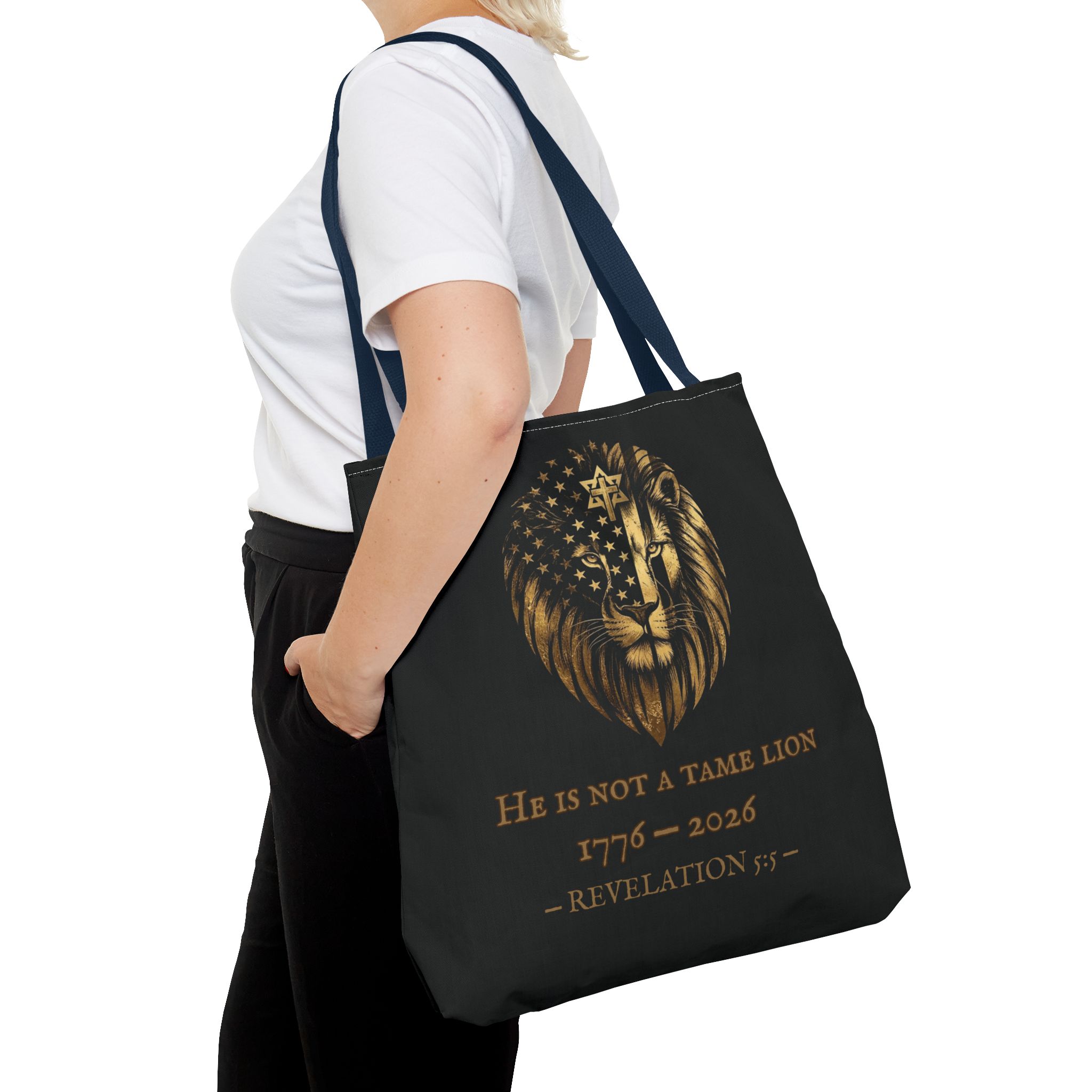 He Is Not A Tame Lion Tote — Narnia × America 250 × Revelation 5:5 60 He Is Not A Tame Lion Tote — Narnia × America 250 × Revelation 5:5 - Image 60