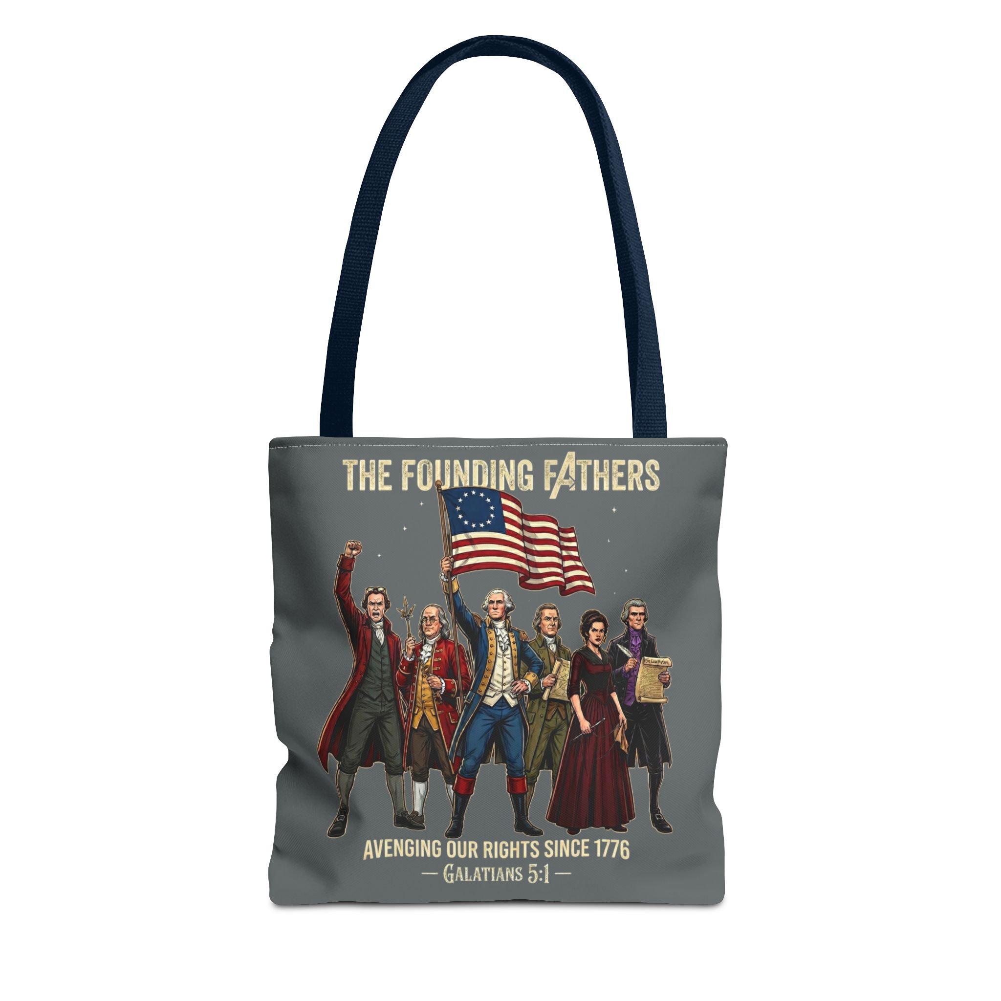The Founding Fathers Tote Bag — Avengers × America 250 × Galatians 5:1 85 The Founding Fathers Tote Bag — Avengers × America 250 × Galatians 5:1 - Image 85