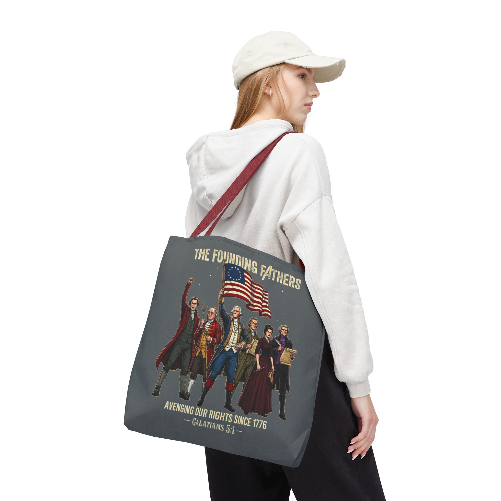 The Founding Fathers Tote Bag — Avengers × America 250 × Galatians 5:1 39 The Founding Fathers Tote Bag — Avengers × America 250 × Galatians 5:1 - Image 39
