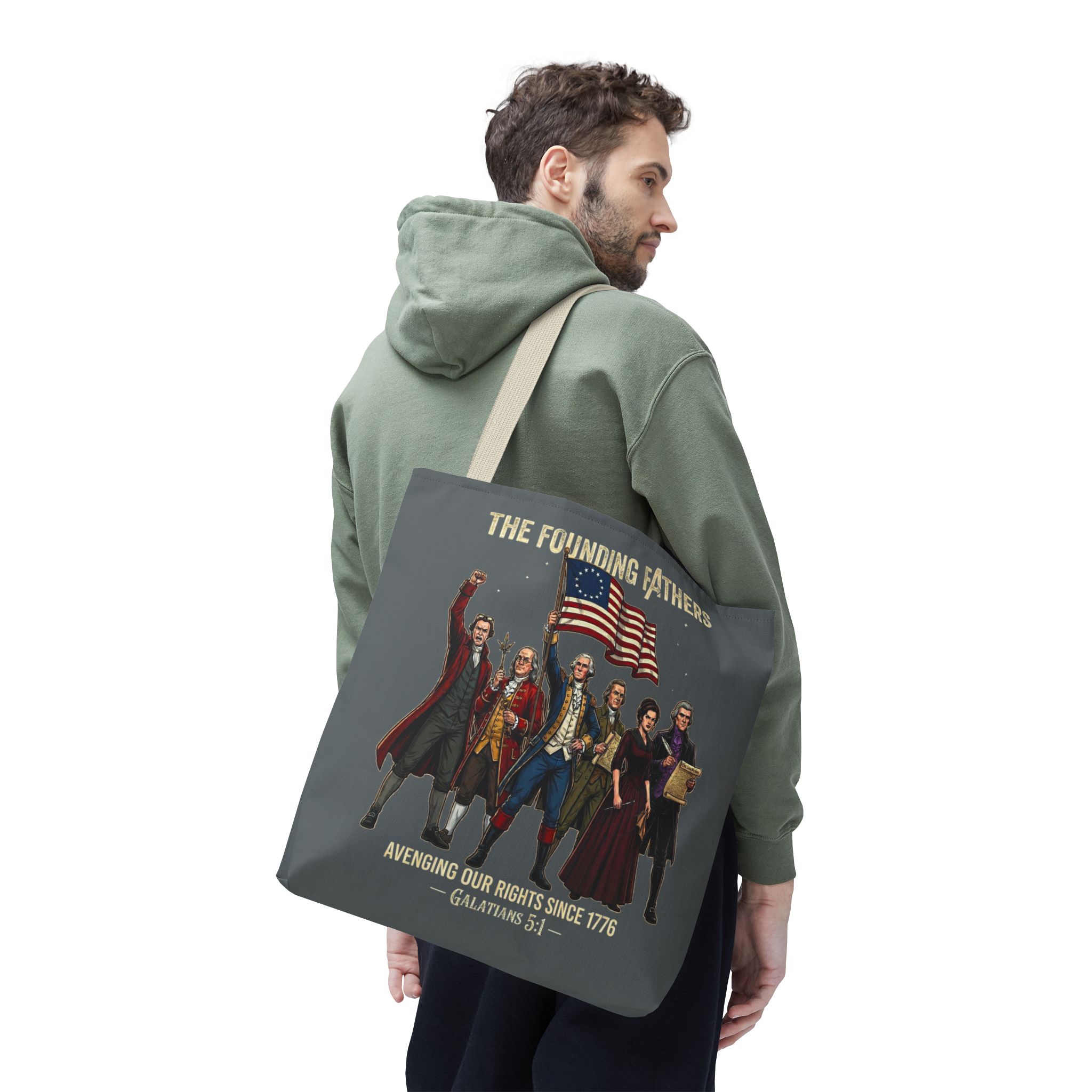 The Founding Fathers Tote Bag — Avengers × America 250 × Galatians 5:1 82 The Founding Fathers Tote Bag — Avengers × America 250 × Galatians 5:1 - Image 82