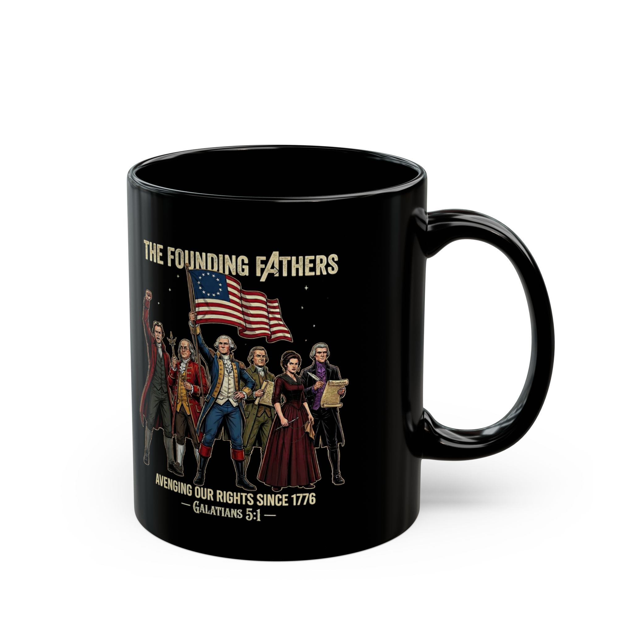 The Founding Fathers Mug — Avengers × America 250 × Galatians 5:1 3 The Founding Fathers Mug — Avengers × America 250 × Galatians 5:1 - Image 3