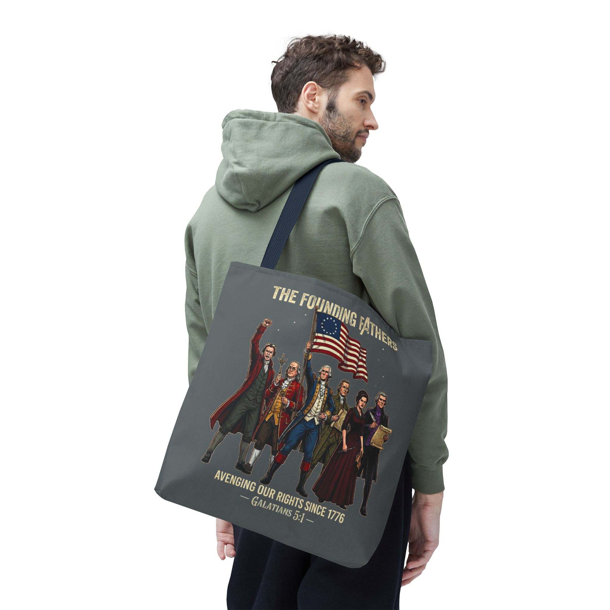 The Founding Fathers Tote Bag — Avengers × America 250 × Galatians 5:1 103 The Founding Fathers Tote Bag — Avengers × America 250 × Galatians 5:1 - Image 103