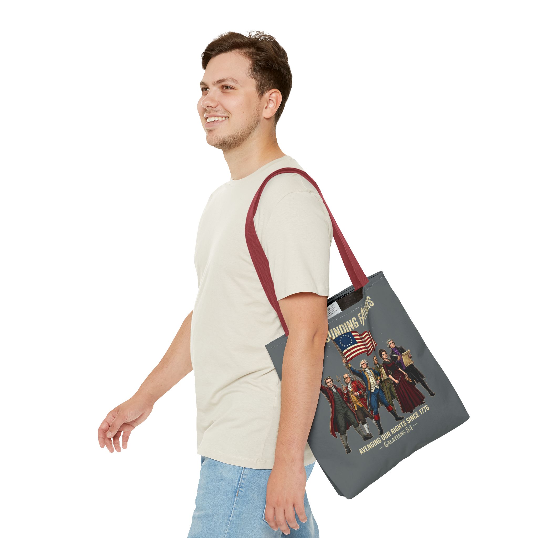 The Founding Fathers Tote Bag — Avengers × America 250 × Galatians 5:1 30 The Founding Fathers Tote Bag — Avengers × America 250 × Galatians 5:1 - Image 30