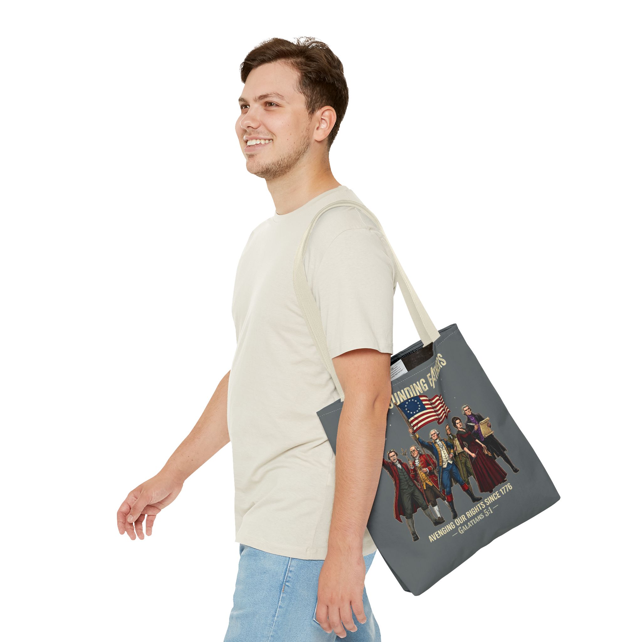 The Founding Fathers Tote Bag — Avengers × America 250 × Galatians 5:1 72 The Founding Fathers Tote Bag — Avengers × America 250 × Galatians 5:1 - Image 72