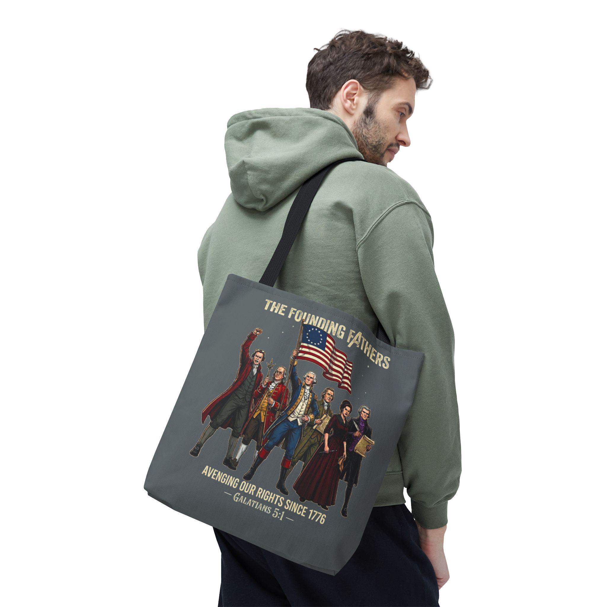 The Founding Fathers Tote Bag — Avengers × America 250 × Galatians 5:1 12 The Founding Fathers Tote Bag — Avengers × America 250 × Galatians 5:1 - Image 12