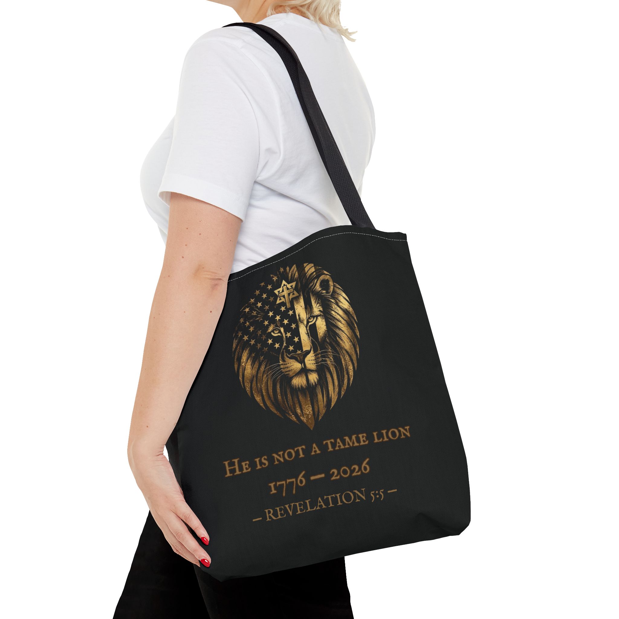 He Is Not A Tame Lion Tote — Narnia × America 250 × Revelation 5:5 8 He Is Not A Tame Lion Tote — Narnia × America 250 × Revelation 5:5 - Image 8