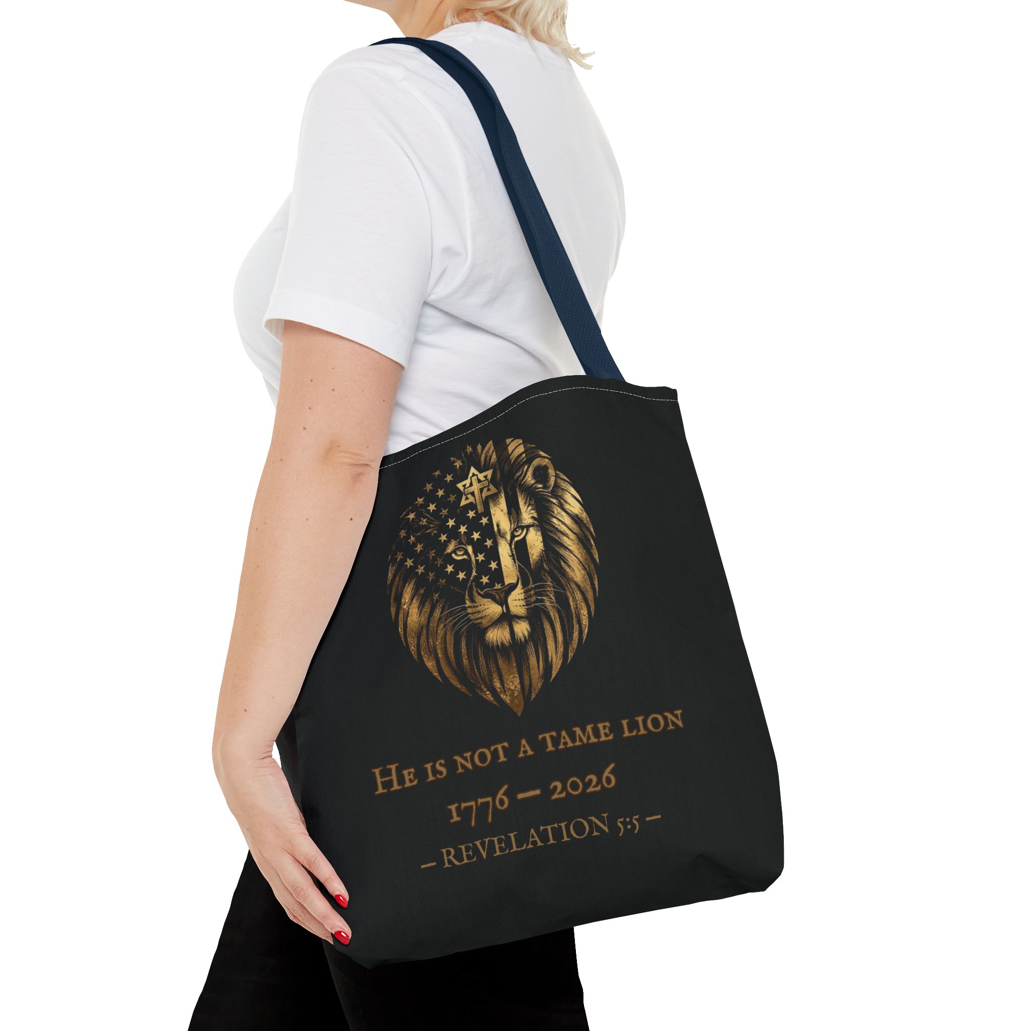 He Is Not A Tame Lion Tote — Narnia × America 250 × Revelation 5:5 56 He Is Not A Tame Lion Tote — Narnia × America 250 × Revelation 5:5 - Image 56