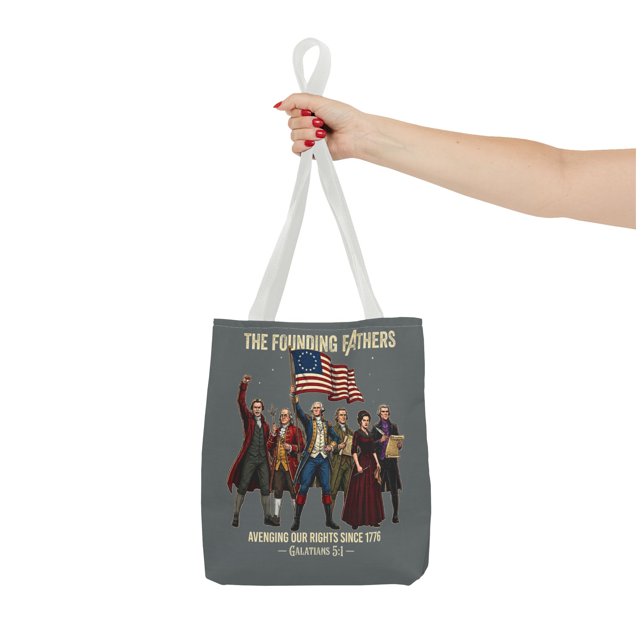 The Founding Fathers Tote Bag — Avengers × America 250 × Galatians 5:1 45 The Founding Fathers Tote Bag — Avengers × America 250 × Galatians 5:1 - Image 45