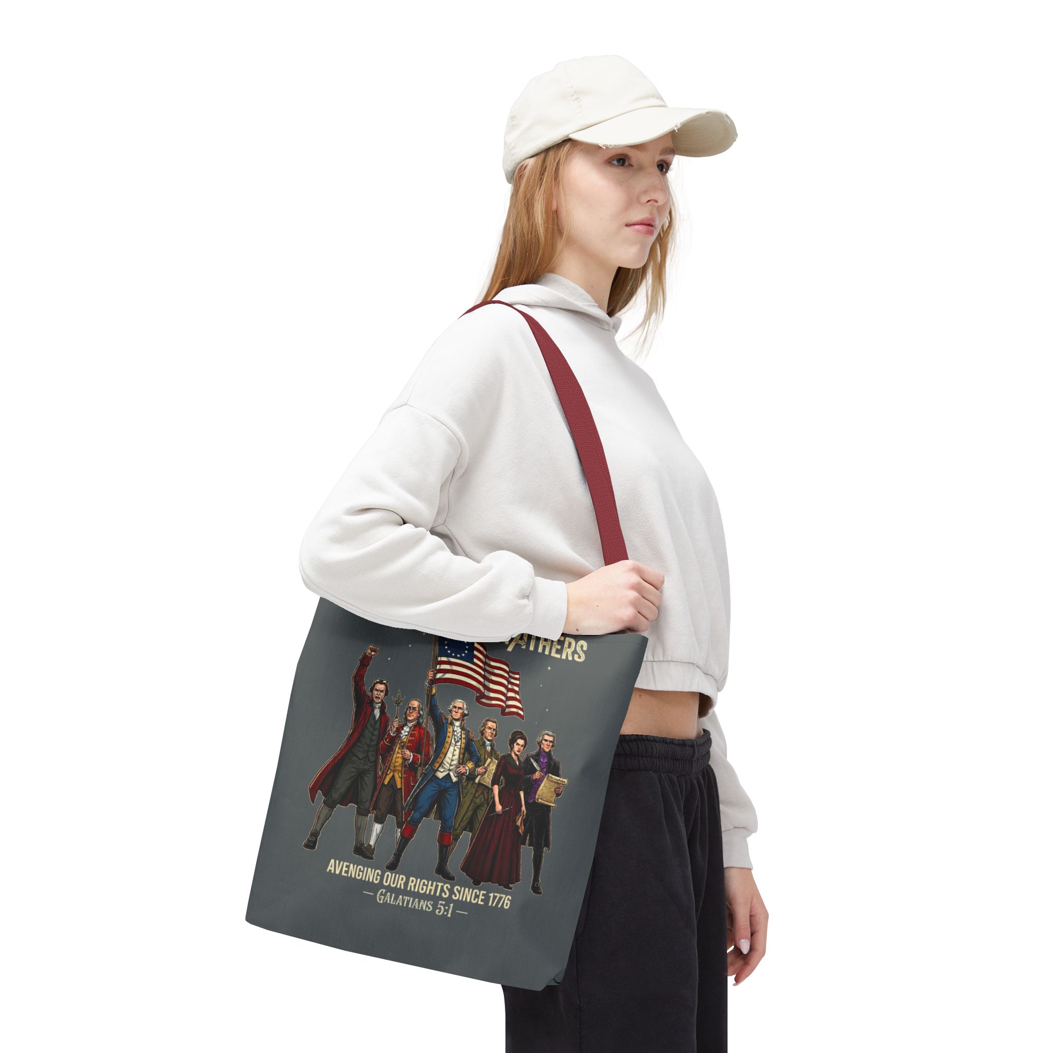 The Founding Fathers Tote Bag — Avengers × America 250 × Galatians 5:1 32 The Founding Fathers Tote Bag — Avengers × America 250 × Galatians 5:1 - Image 32