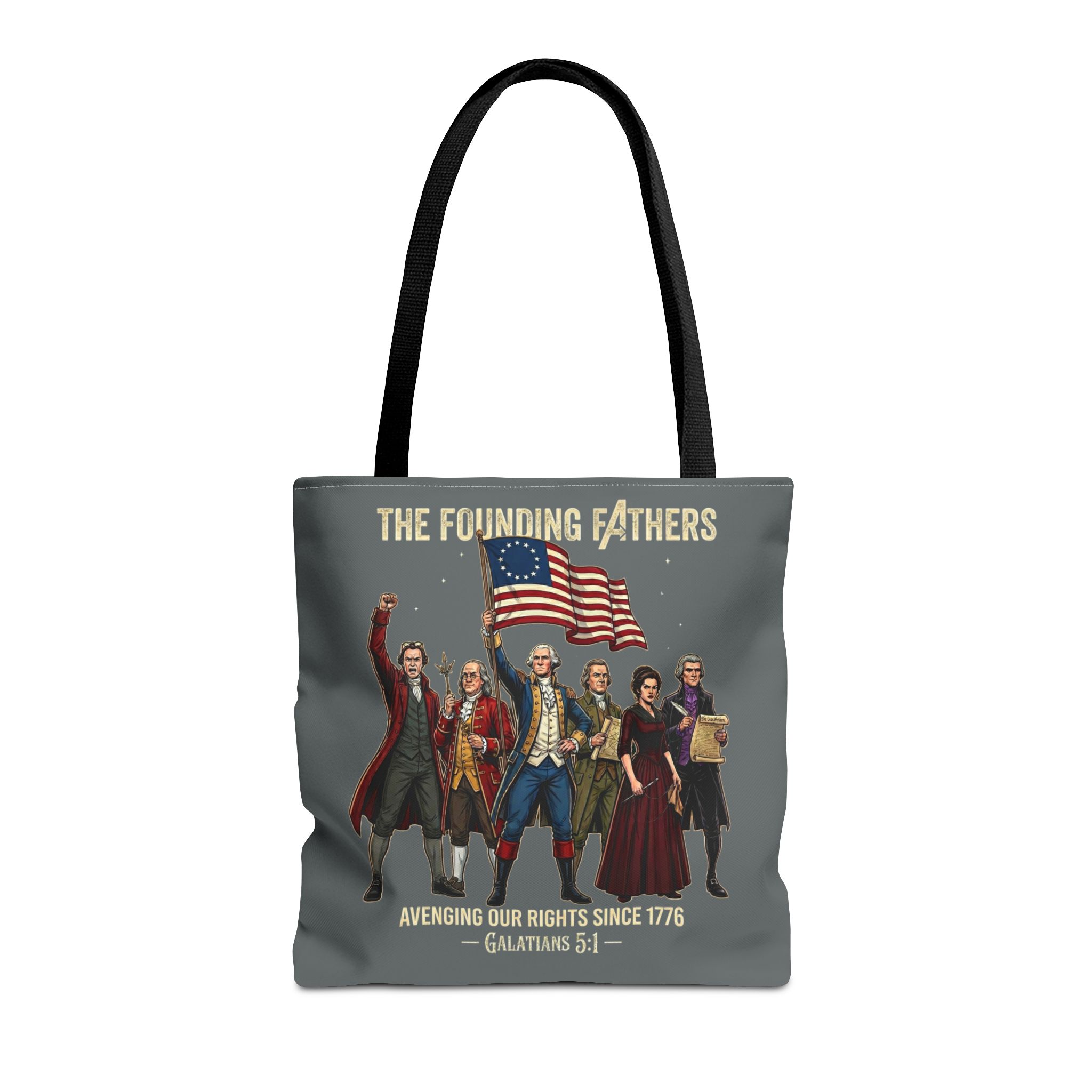 The Founding Fathers Tote Bag — Avengers × America 250 × Galatians 5:1 8 The Founding Fathers Tote Bag — Avengers × America 250 × Galatians 5:1 - Image 8