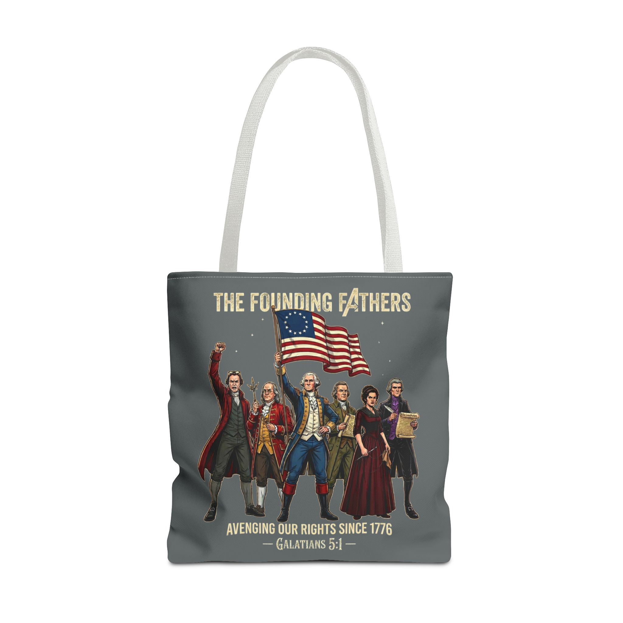 The Founding Fathers Tote Bag — Avengers × America 250 × Galatians 5:1 57 The Founding Fathers Tote Bag — Avengers × America 250 × Galatians 5:1 - Image 57