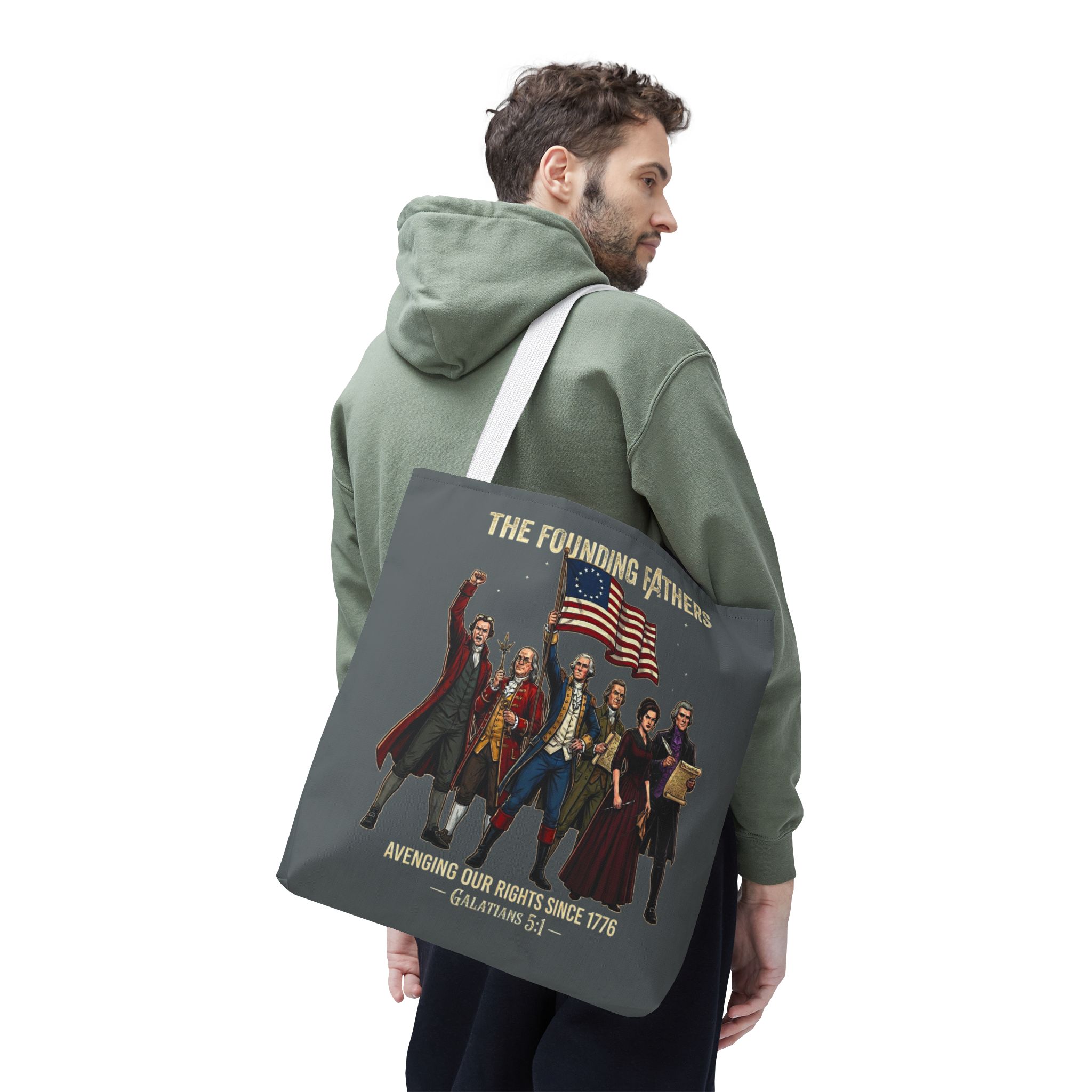 The Founding Fathers Tote Bag — Avengers × America 250 × Galatians 5:1 61 The Founding Fathers Tote Bag — Avengers × America 250 × Galatians 5:1 - Image 61
