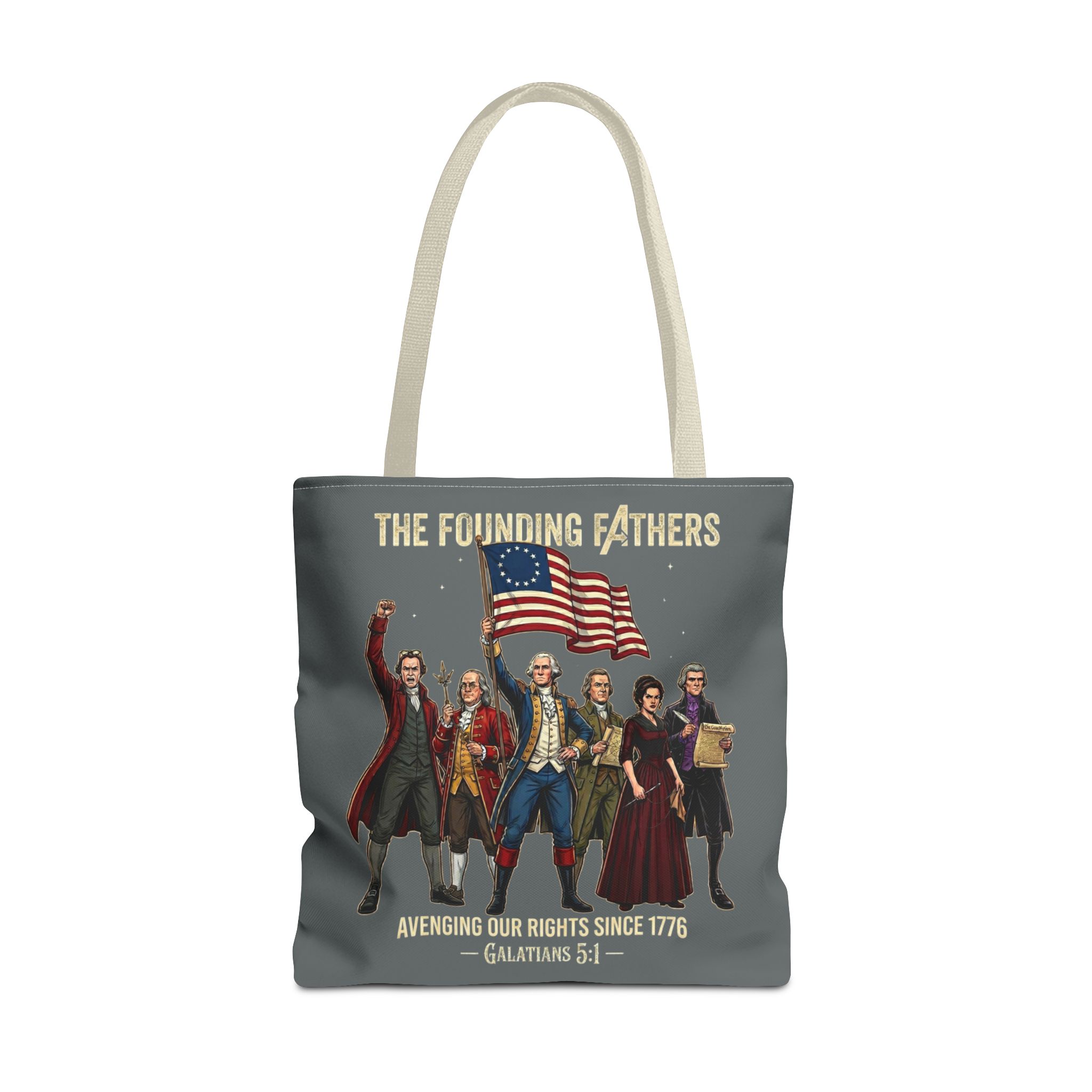 The Founding Fathers Tote Bag — Avengers × America 250 × Galatians 5:1 78 The Founding Fathers Tote Bag — Avengers × America 250 × Galatians 5:1 - Image 78