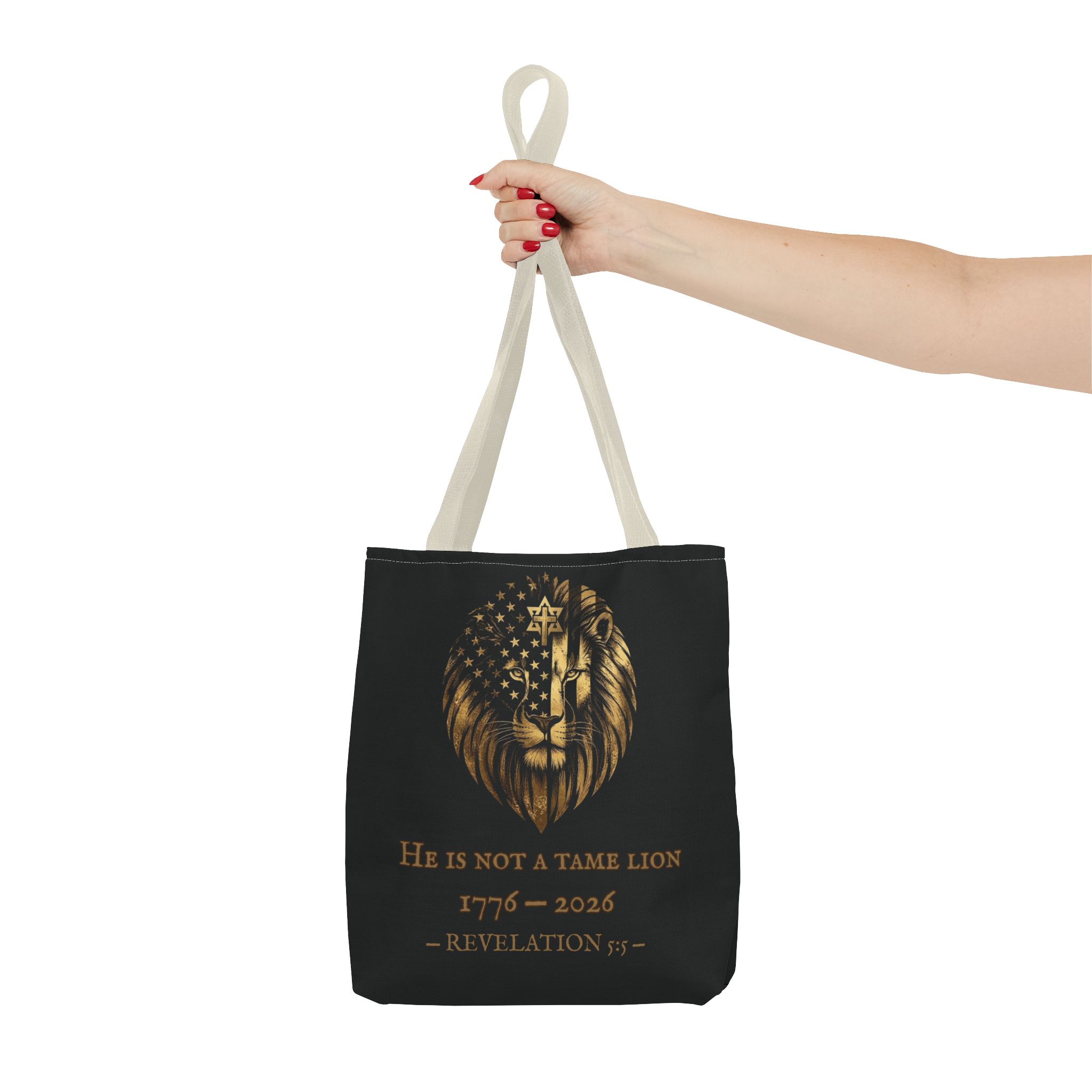 He Is Not A Tame Lion Tote — Narnia × America 250 × Revelation 5:5 40 He Is Not A Tame Lion Tote — Narnia × America 250 × Revelation 5:5 - Image 40