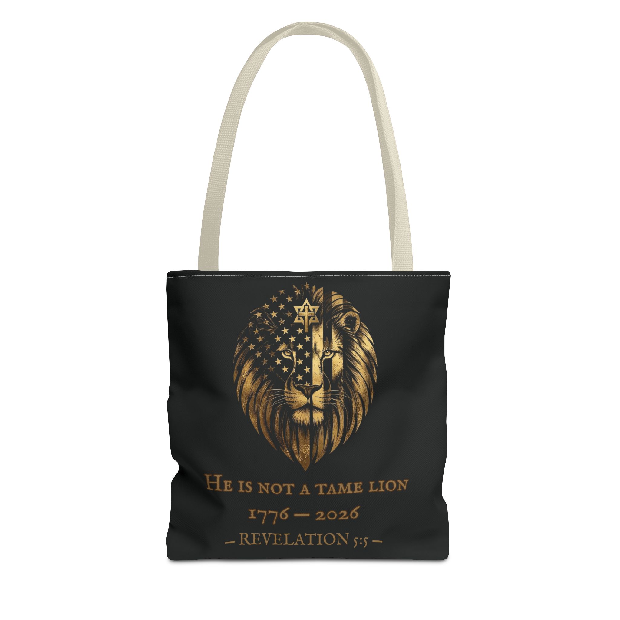 He Is Not A Tame Lion Tote — Narnia × America 250 × Revelation 5:5 37 He Is Not A Tame Lion Tote — Narnia × America 250 × Revelation 5:5 - Image 37