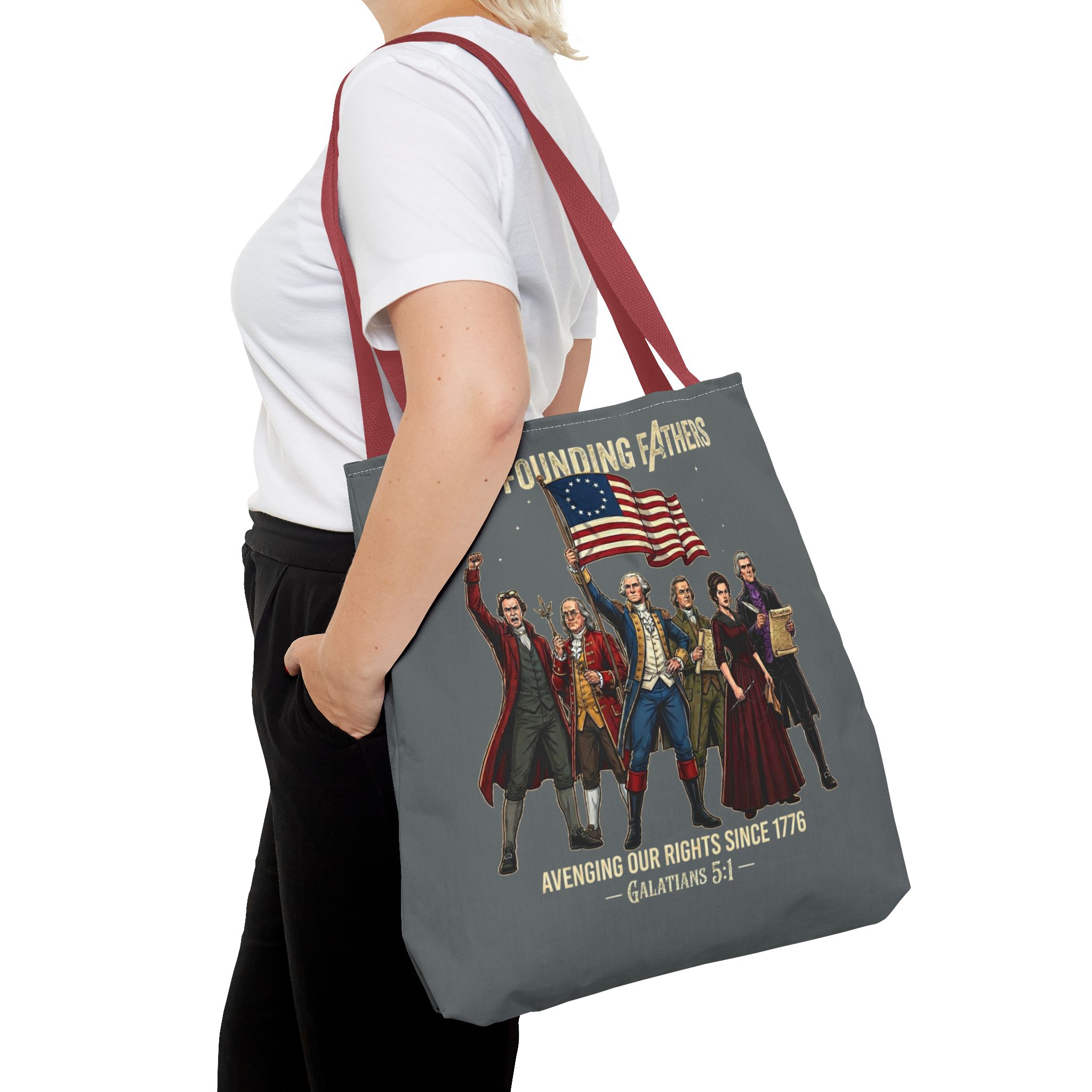 The Founding Fathers Tote Bag — Avengers × America 250 × Galatians 5:1 38 The Founding Fathers Tote Bag — Avengers × America 250 × Galatians 5:1 - Image 38