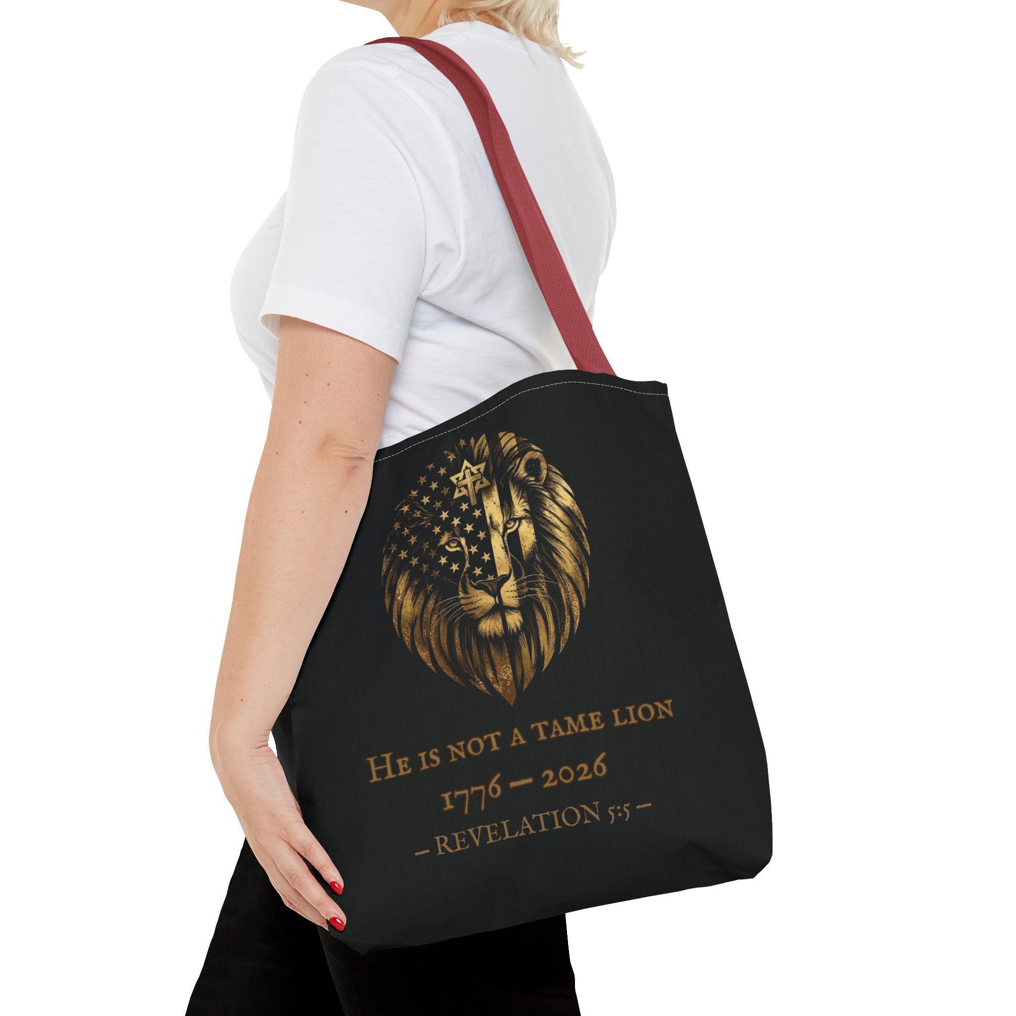 He Is Not A Tame Lion Tote — Narnia × America 250 × Revelation 5:5 20 He Is Not A Tame Lion Tote — Narnia × America 250 × Revelation 5:5 - Image 20