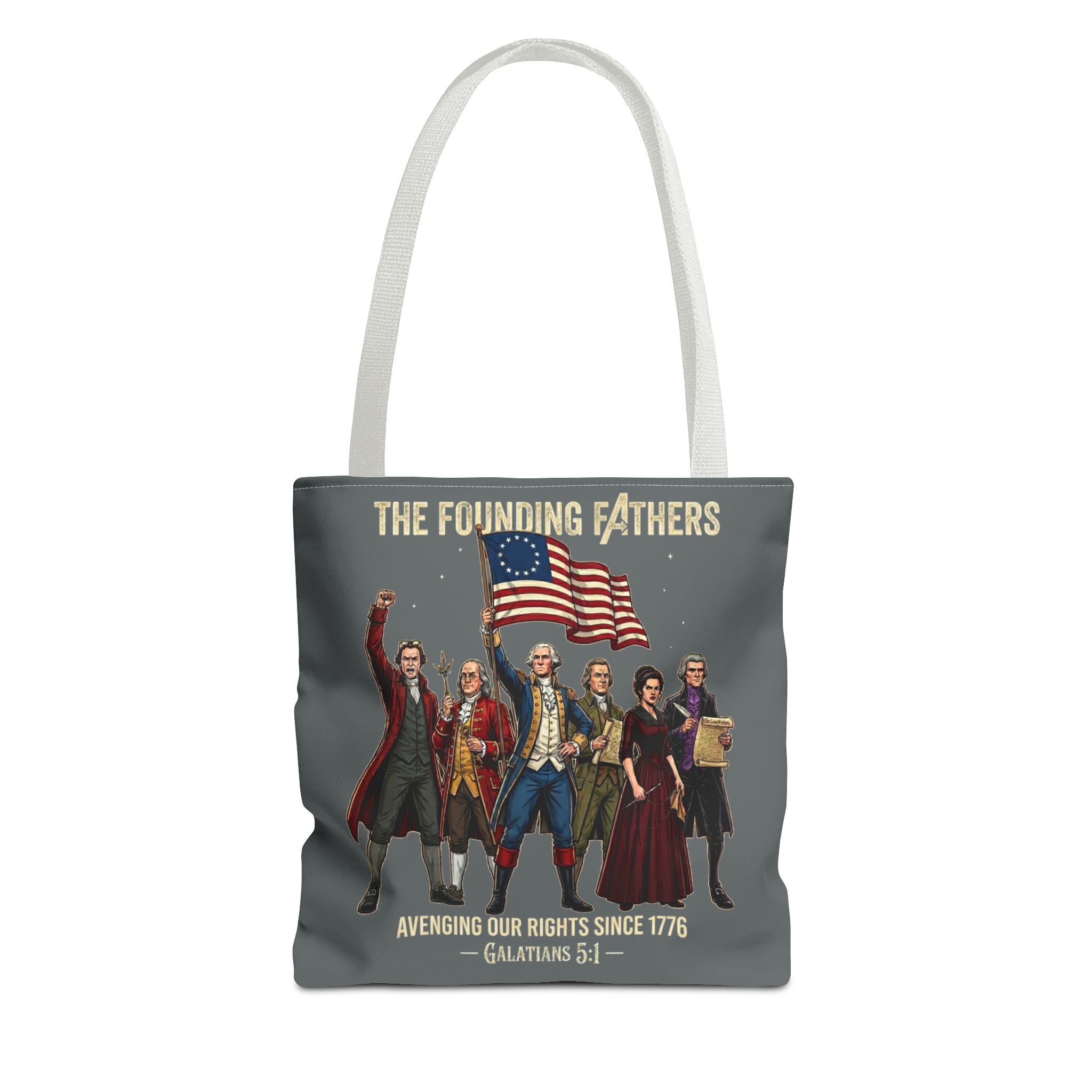 The Founding Fathers Tote Bag — Avengers × America 250 × Galatians 5:1 43 The Founding Fathers Tote Bag — Avengers × America 250 × Galatians 5:1 - Image 43