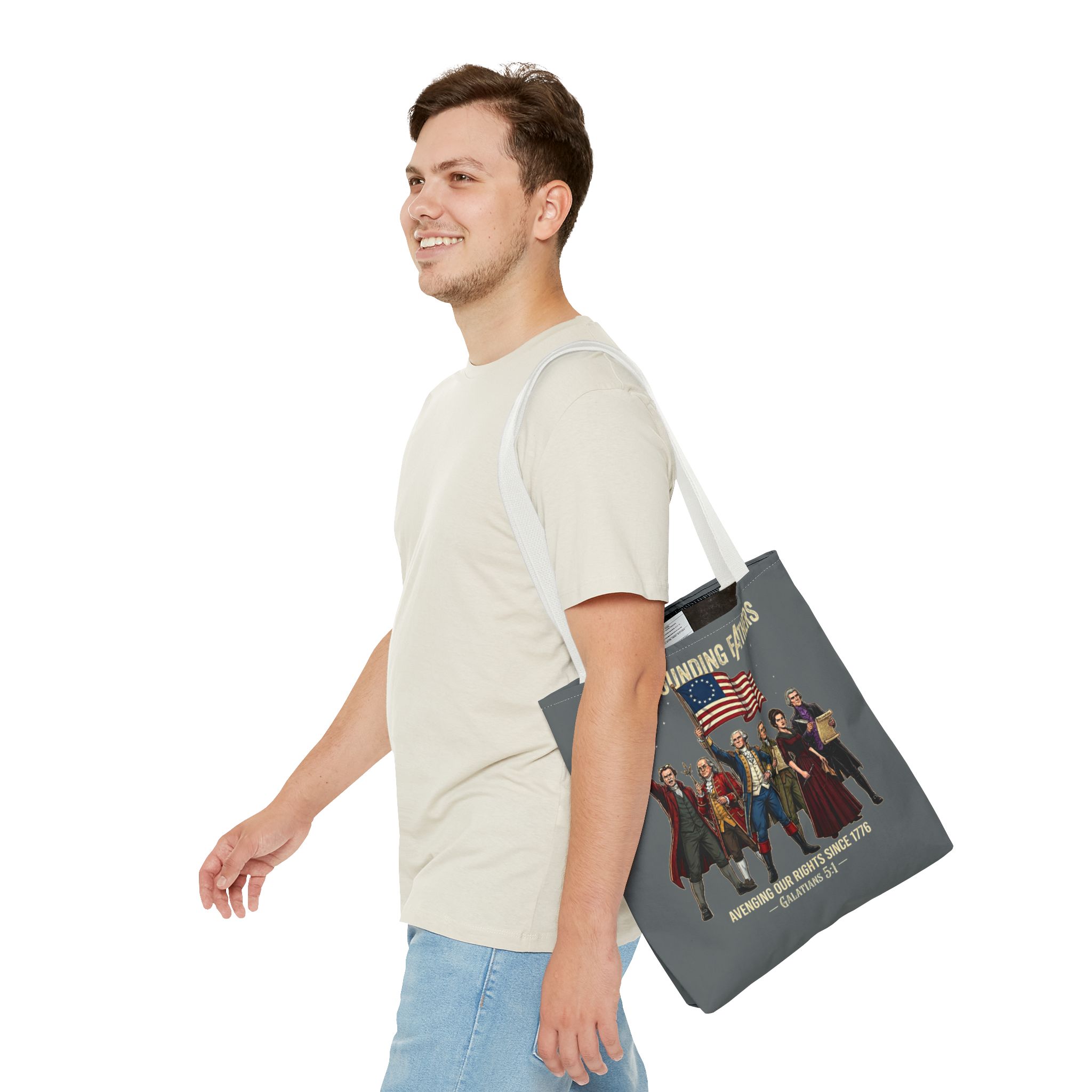 The Founding Fathers Tote Bag — Avengers × America 250 × Galatians 5:1 51 The Founding Fathers Tote Bag — Avengers × America 250 × Galatians 5:1 - Image 51