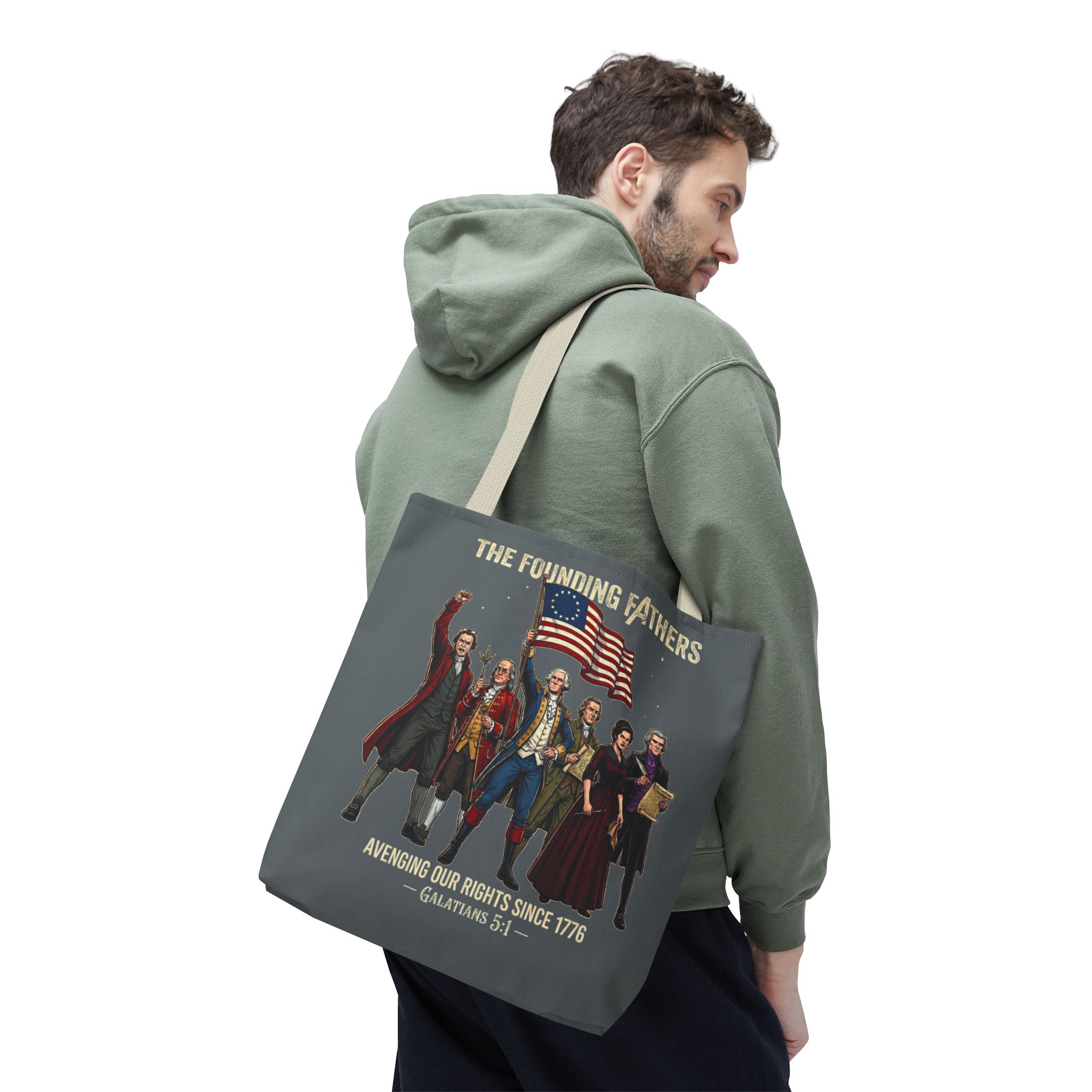 The Founding Fathers Tote Bag — Avengers × America 250 × Galatians 5:1 75 The Founding Fathers Tote Bag — Avengers × America 250 × Galatians 5:1 - Image 75