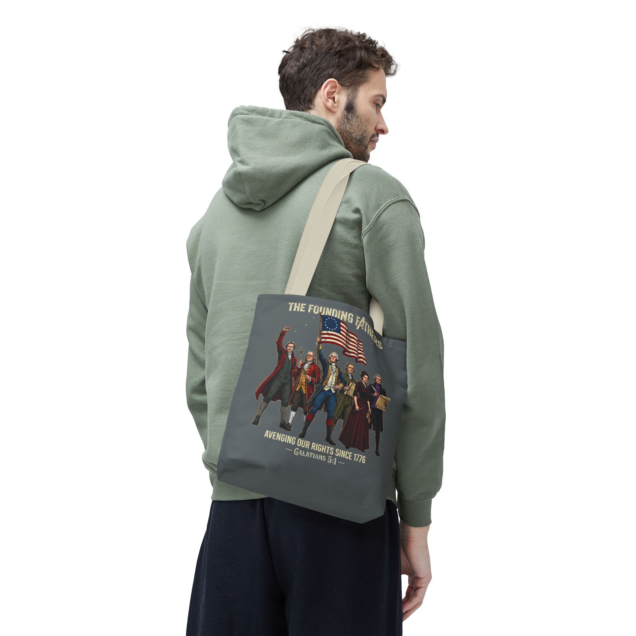 The Founding Fathers Tote Bag — Avengers × America 250 × Galatians 5:1 68 The Founding Fathers Tote Bag — Avengers × America 250 × Galatians 5:1 - Image 68