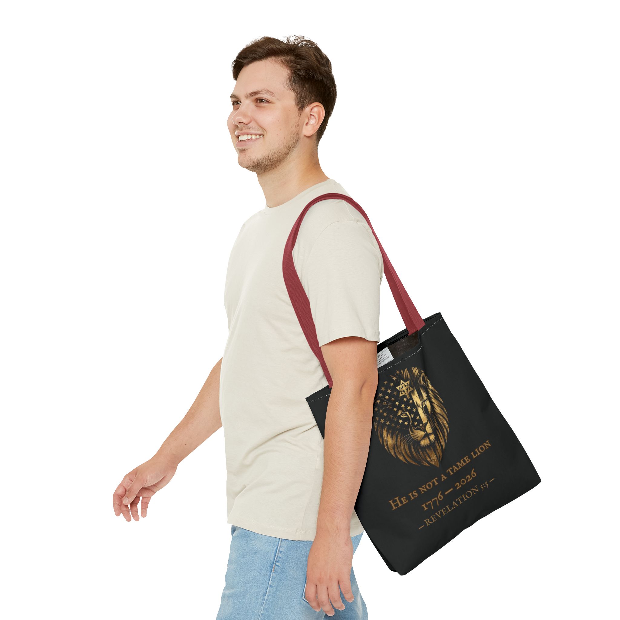 He Is Not A Tame Lion Tote — Narnia × America 250 × Revelation 5:5 19 He Is Not A Tame Lion Tote — Narnia × America 250 × Revelation 5:5 - Image 19