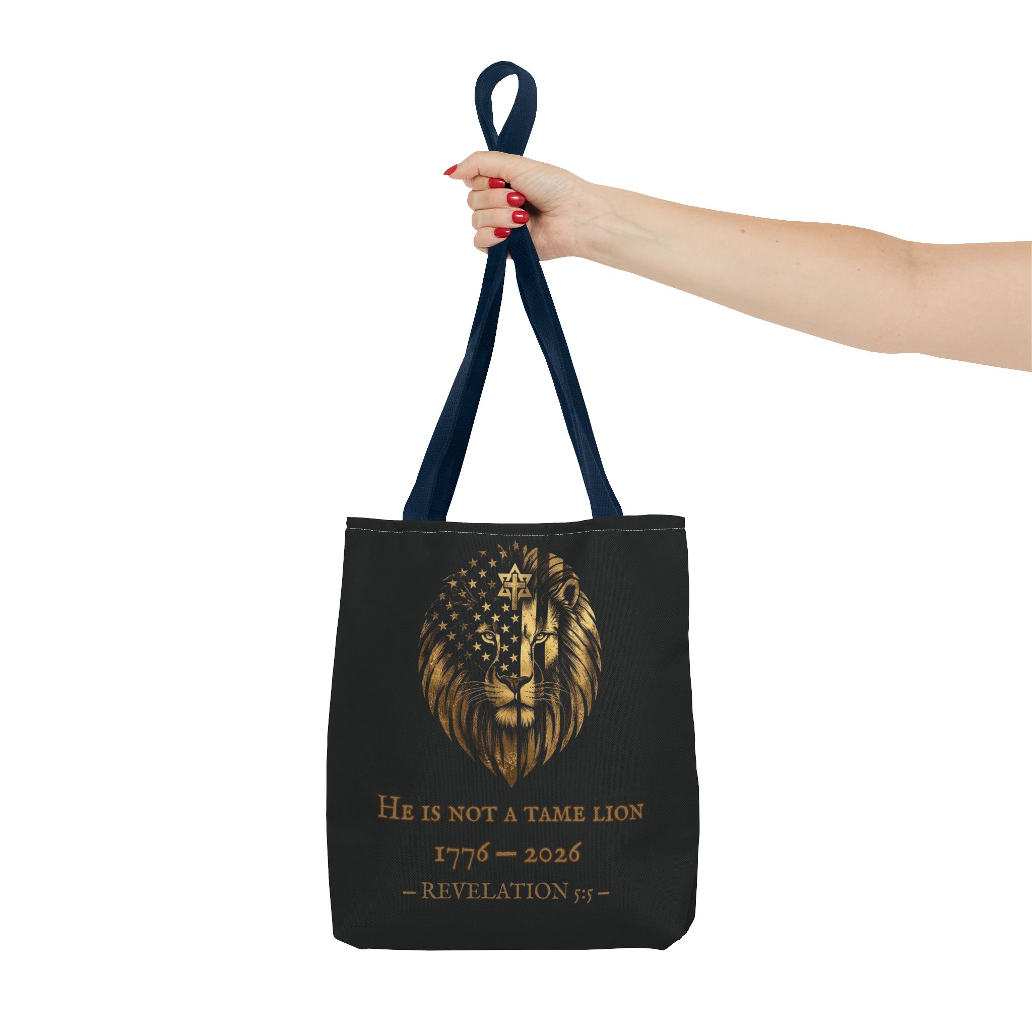 He Is Not A Tame Lion Tote — Narnia × America 250 × Revelation 5:5 52 He Is Not A Tame Lion Tote — Narnia × America 250 × Revelation 5:5 - Image 52