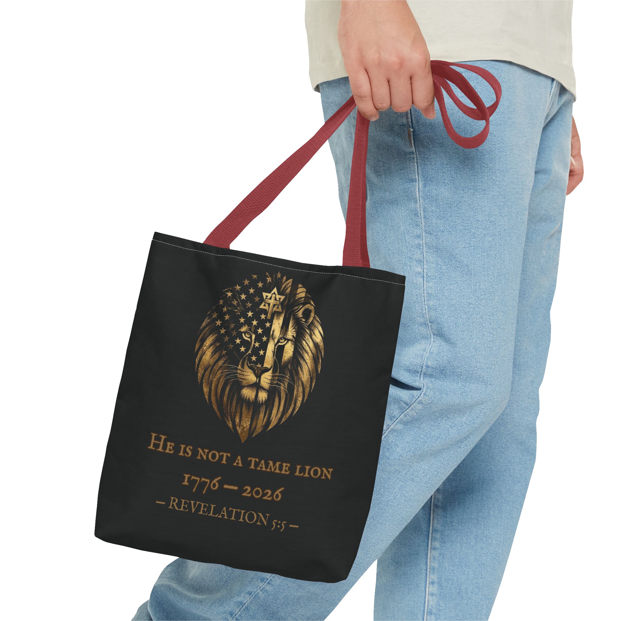 He Is Not A Tame Lion Tote — Narnia × America 250 × Revelation 5:5 15 He Is Not A Tame Lion Tote — Narnia × America 250 × Revelation 5:5 - Image 15