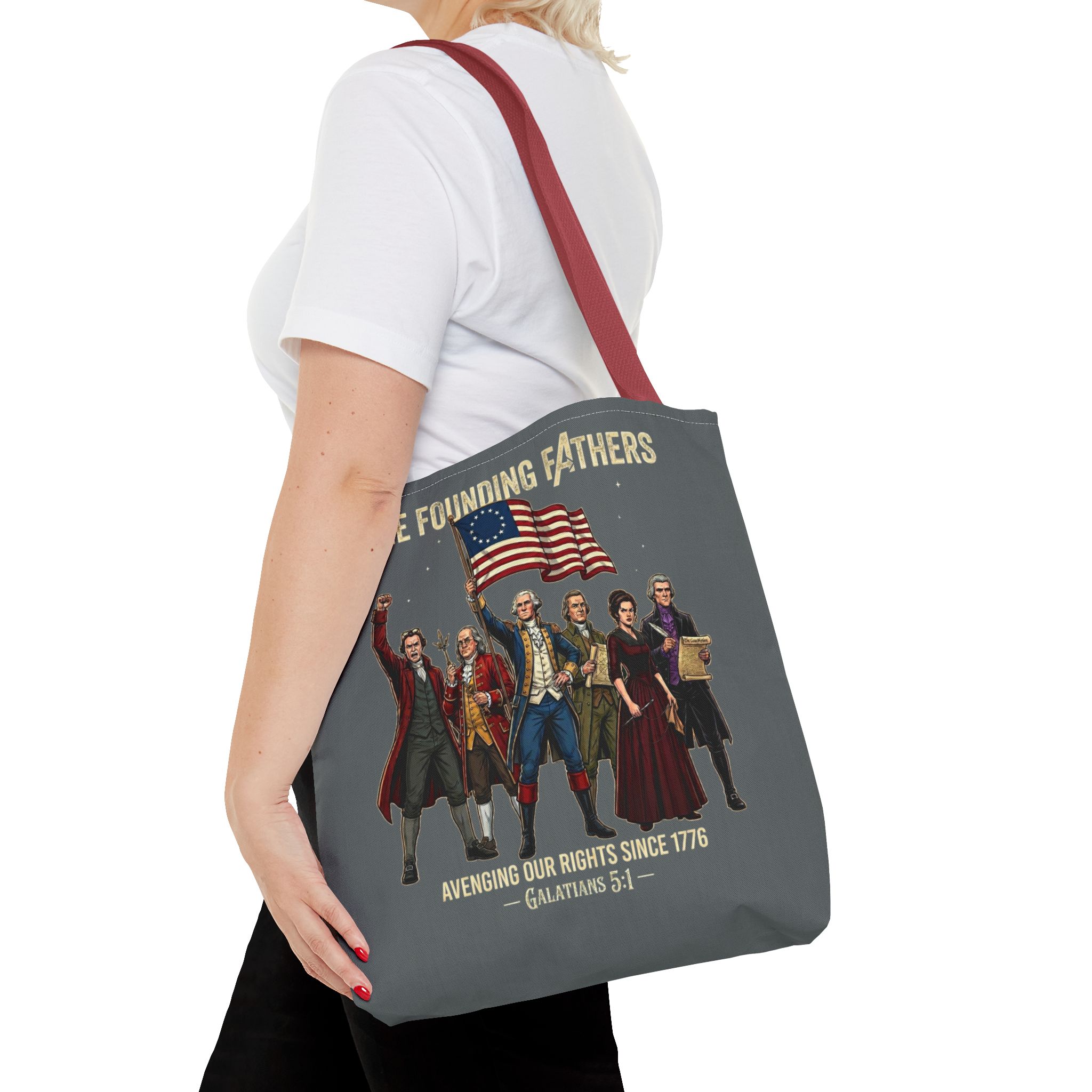 The Founding Fathers Tote Bag — Avengers × America 250 × Galatians 5:1 31 The Founding Fathers Tote Bag — Avengers × America 250 × Galatians 5:1 - Image 31