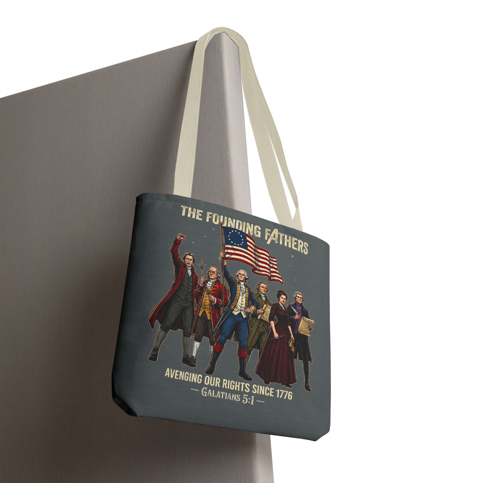 The Founding Fathers Tote Bag — Avengers × America 250 × Galatians 5:1 70 The Founding Fathers Tote Bag — Avengers × America 250 × Galatians 5:1 - Image 70