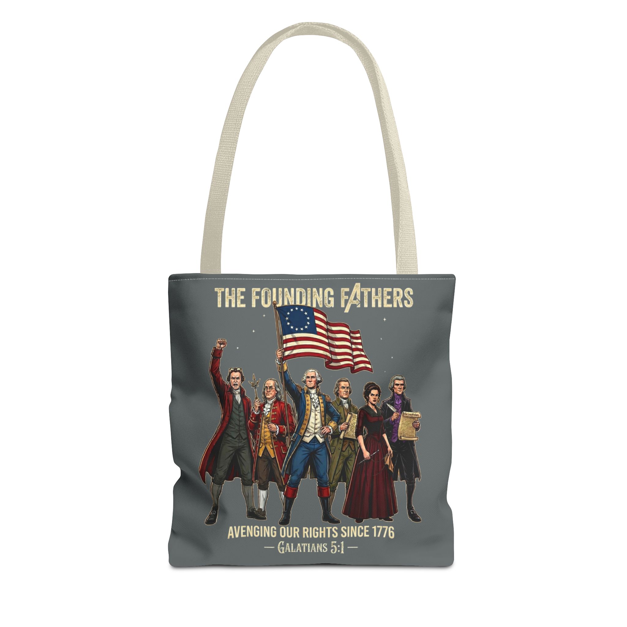 The Founding Fathers Tote Bag — Avengers × America 250 × Galatians 5:1 64 The Founding Fathers Tote Bag — Avengers × America 250 × Galatians 5:1 - Image 64