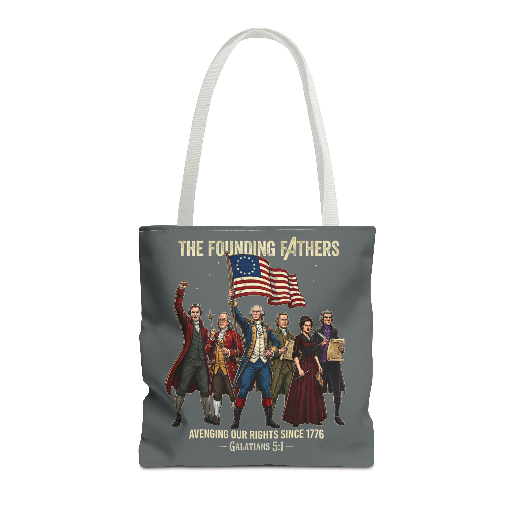 The Founding Fathers Tote Bag — Avengers × America 250 × Galatians 5:1 50 The Founding Fathers Tote Bag — Avengers × America 250 × Galatians 5:1 - Image 50