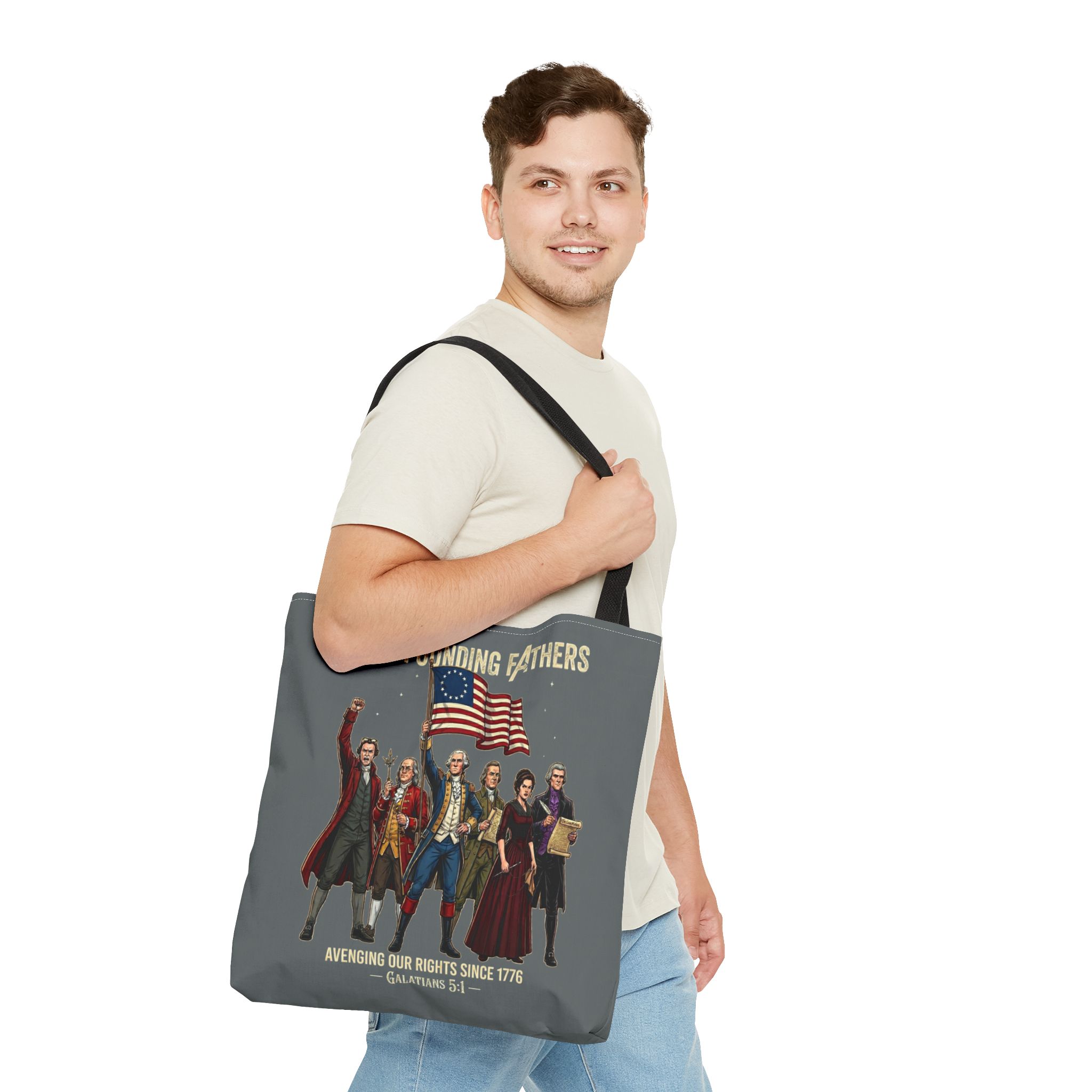 The Founding Fathers Tote Bag — Avengers × America 250 × Galatians 5:1 16 The Founding Fathers Tote Bag — Avengers × America 250 × Galatians 5:1 - Image 16