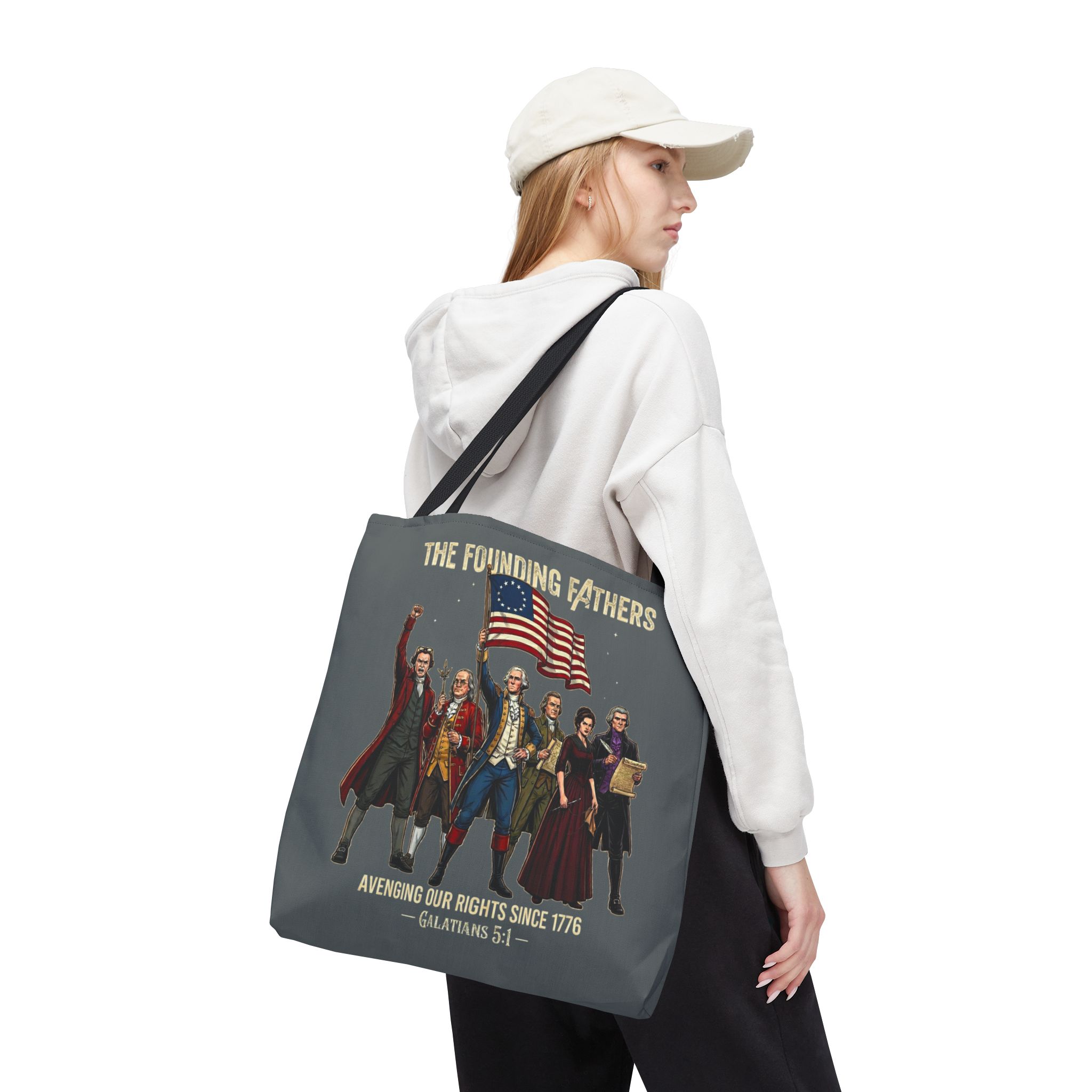The Founding Fathers Tote Bag — Avengers × America 250 × Galatians 5:1 18 The Founding Fathers Tote Bag — Avengers × America 250 × Galatians 5:1 - Image 18