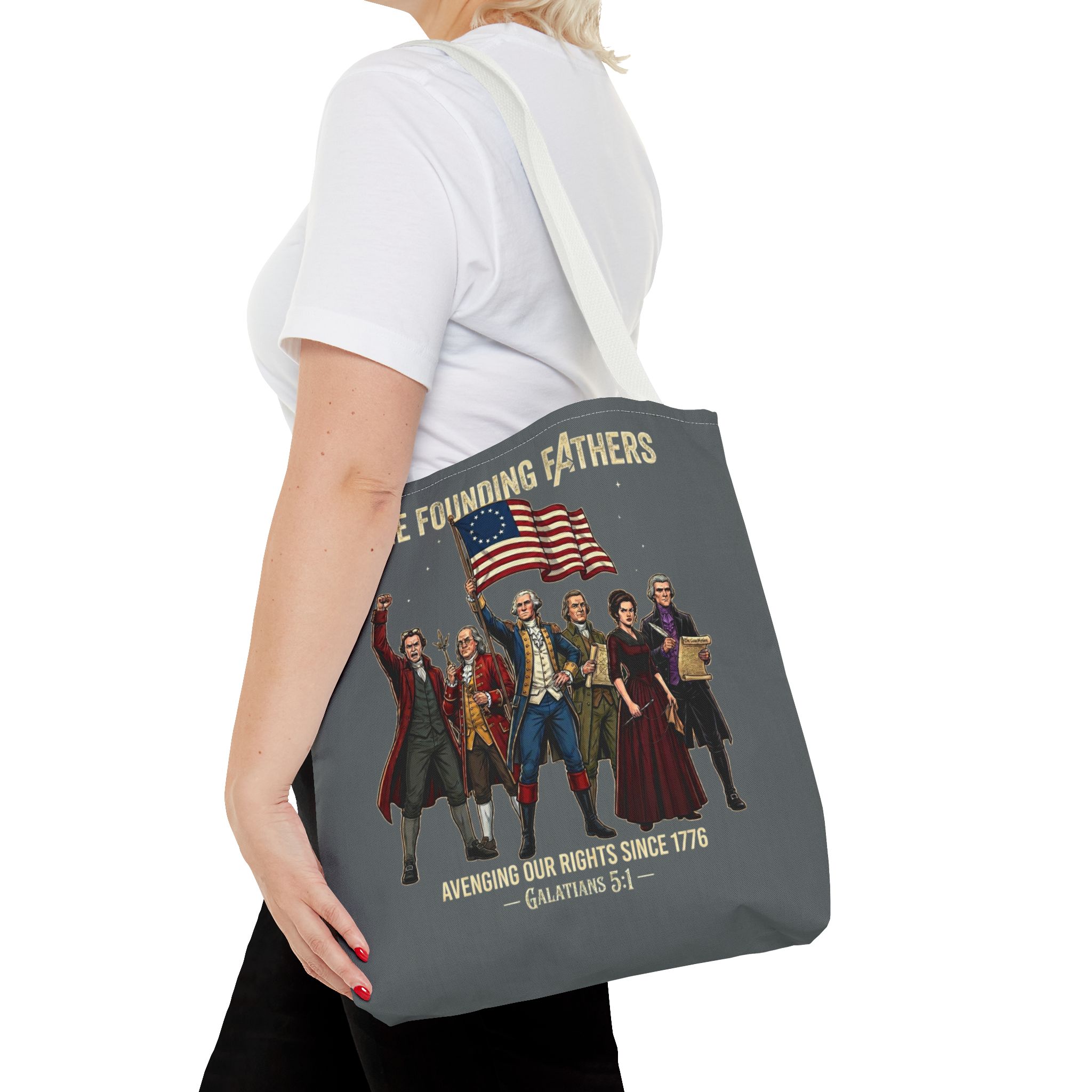 The Founding Fathers Tote Bag — Avengers × America 250 × Galatians 5:1 52 The Founding Fathers Tote Bag — Avengers × America 250 × Galatians 5:1 - Image 52